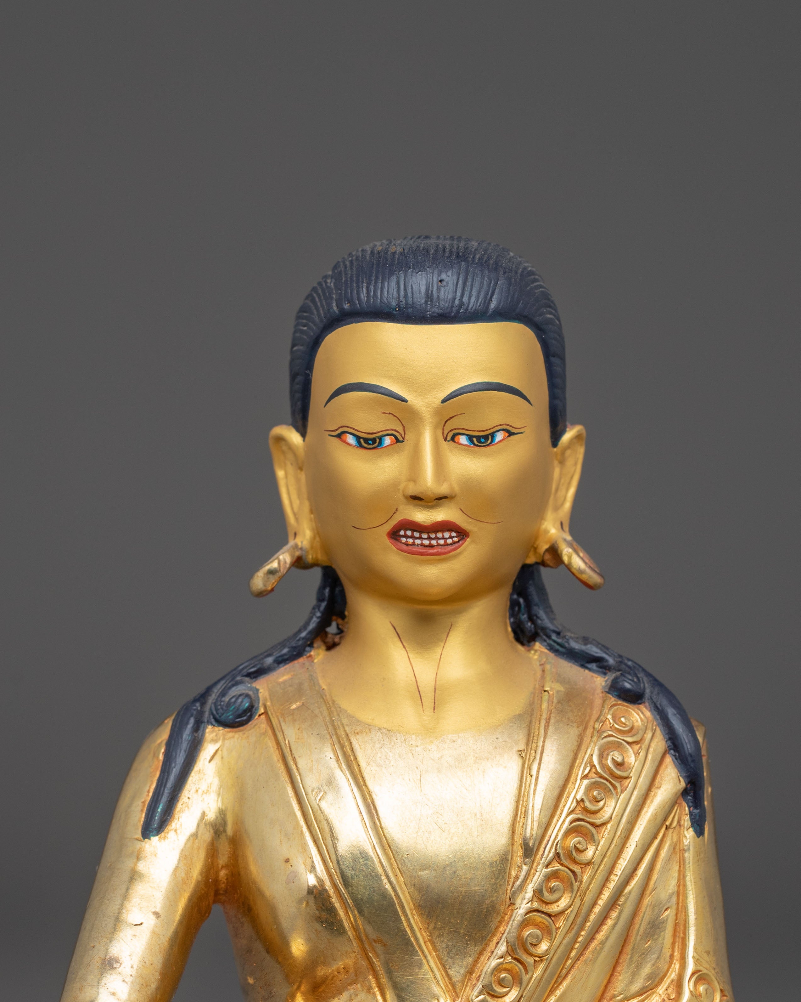 Golden Buddhist Masters Statue Set | Three Enlightened Masters