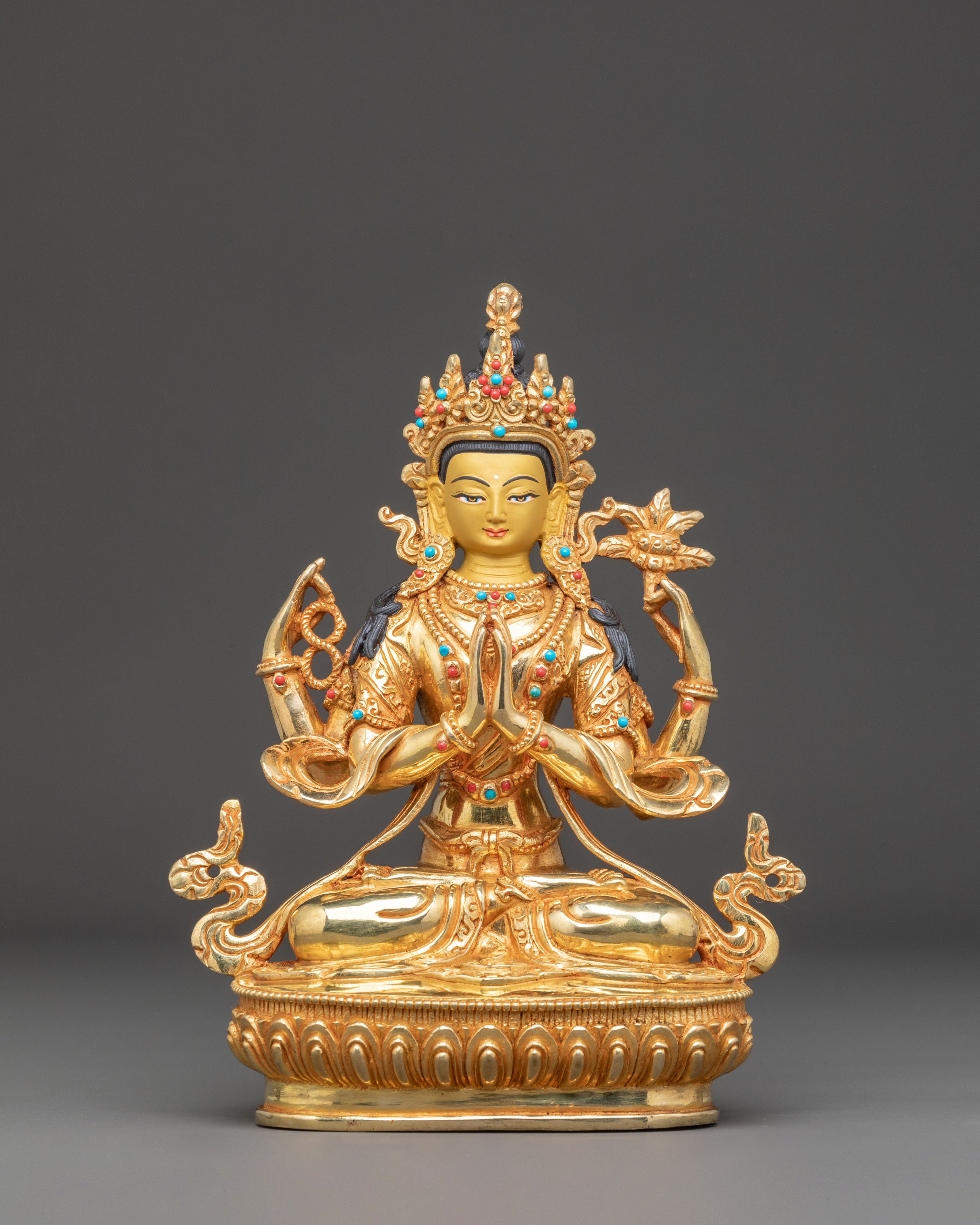 Handcrafted Bodhisattva Chenrezig Sculpture