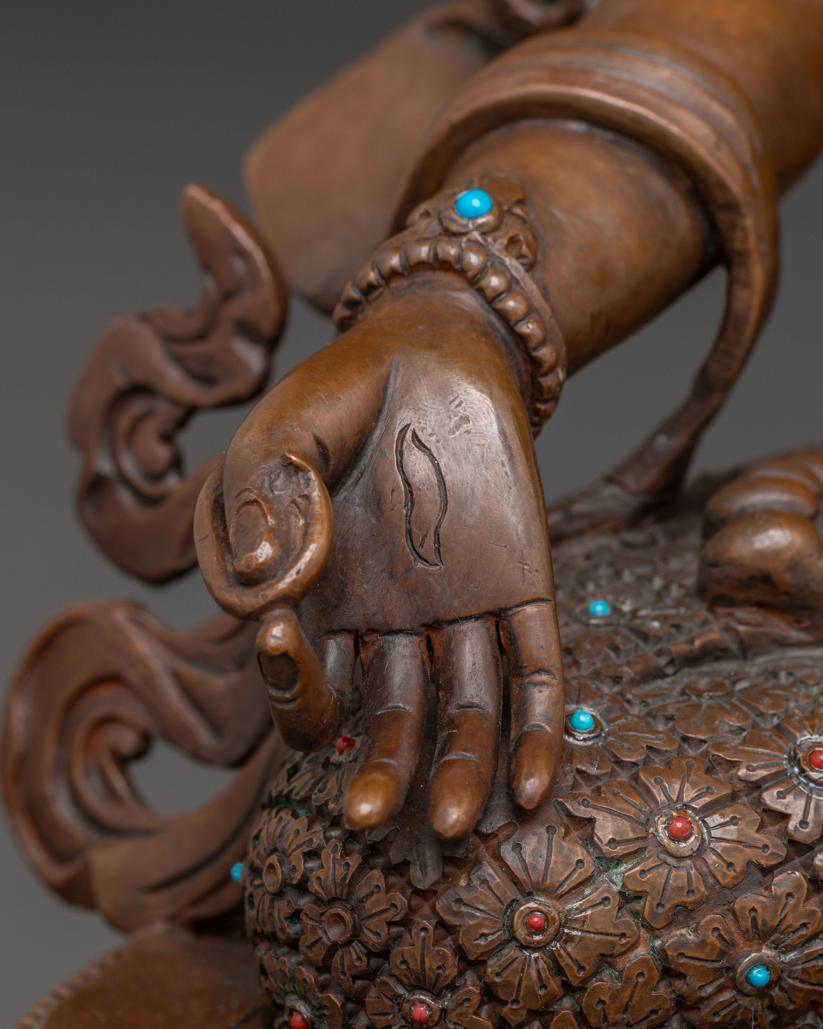 Oxidized Sculpture of Female Bodhisattva White Tara | Divine Protector