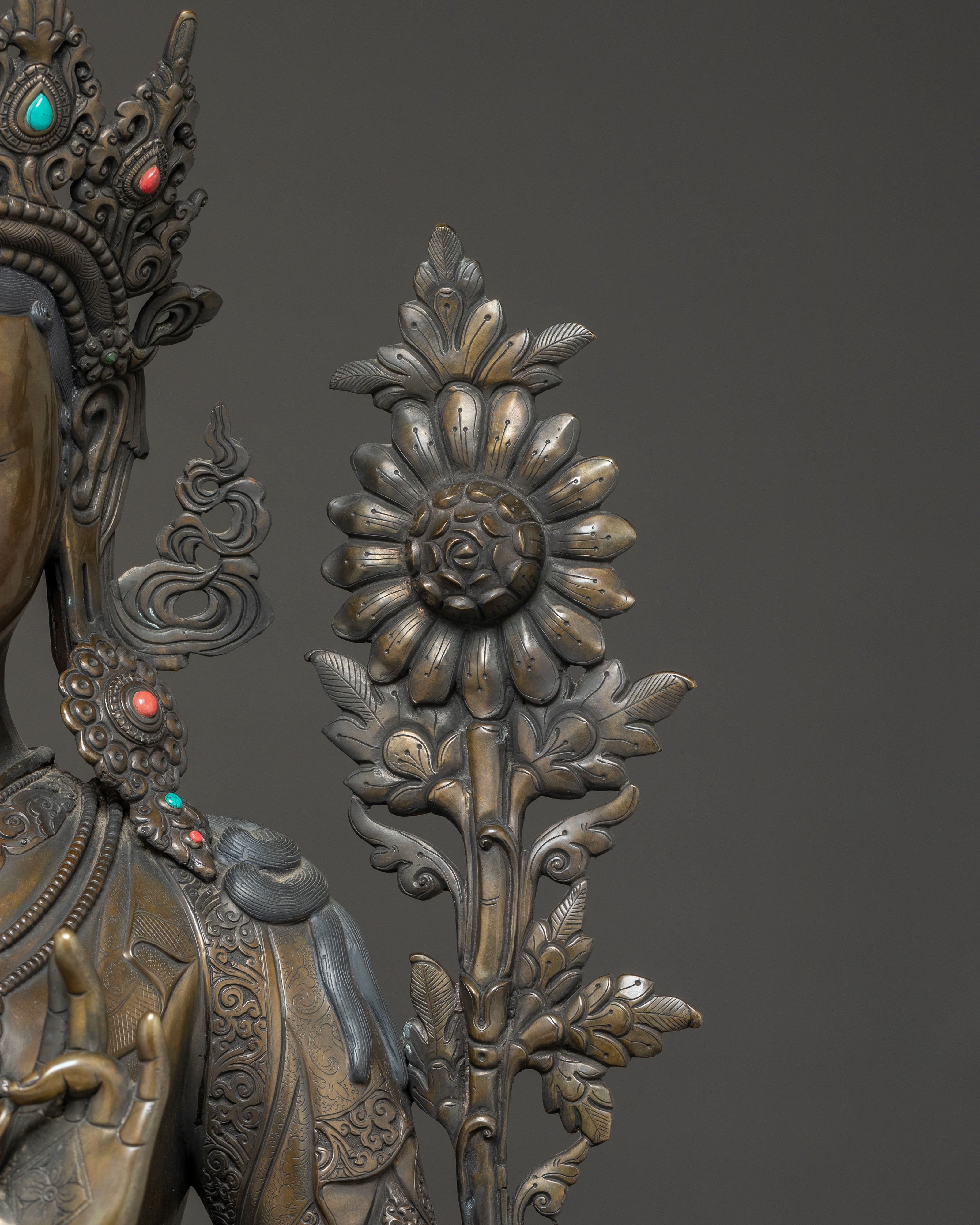 Life-Size Statue of Green Tara | Compassion Deity