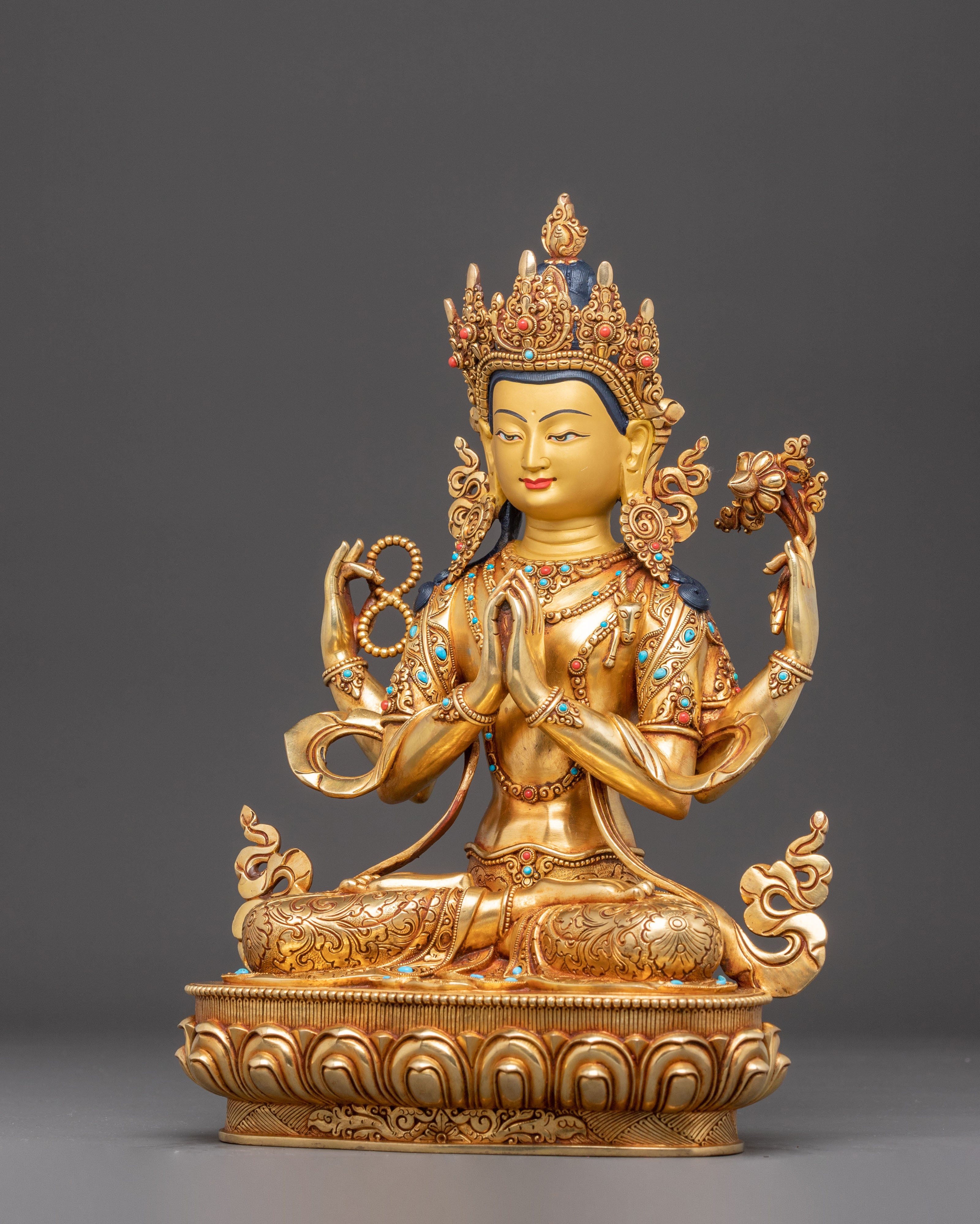 Bodhisattva of Compassion Chenrezig Handcrafted Statue | Avalokiteshvara
