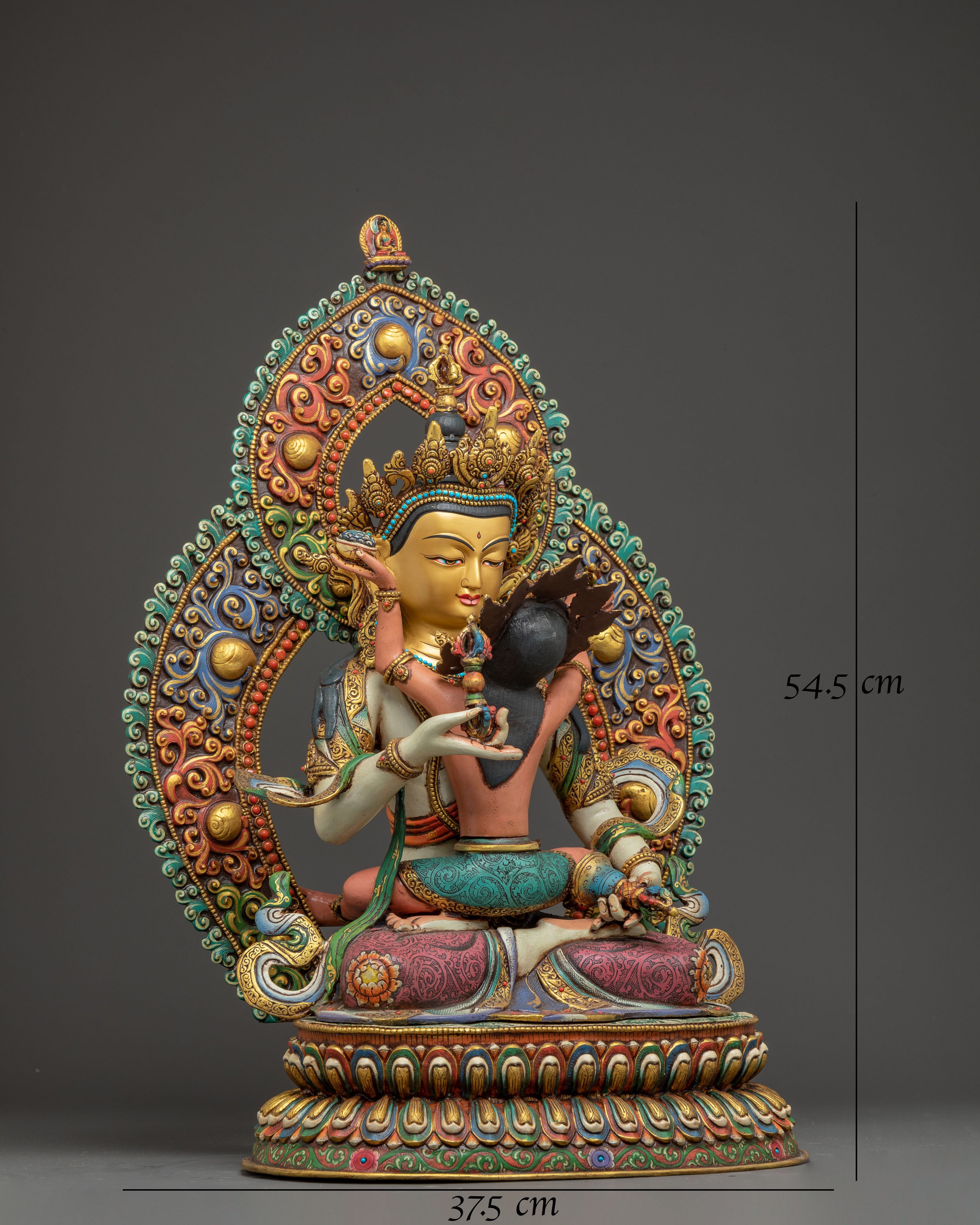 Handmade Golden Art of Vajrasattva Embodiment of Purification | Tantric Deity