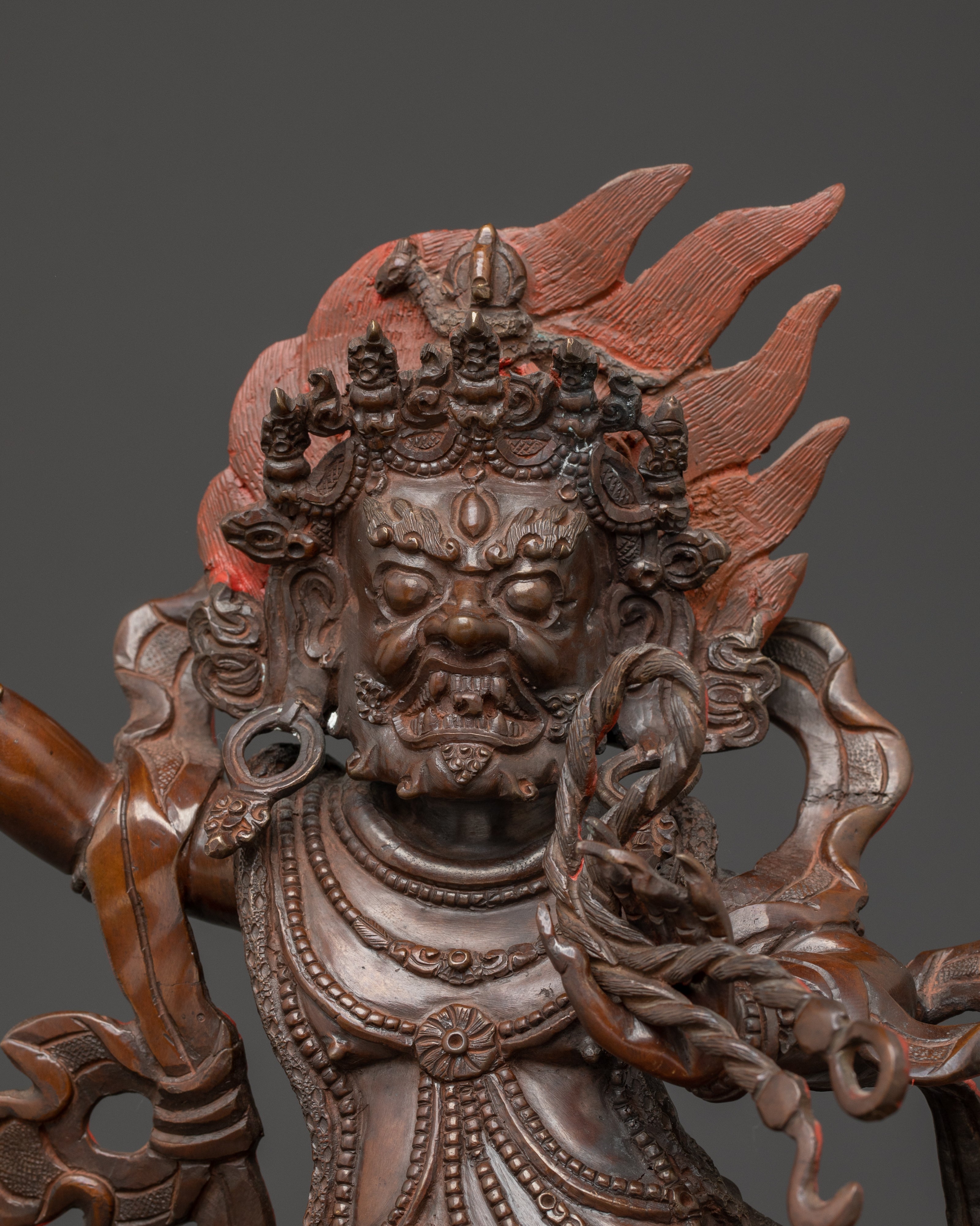 Handcrafted Vajrapani Art: Wrathful Protector of Dharma
