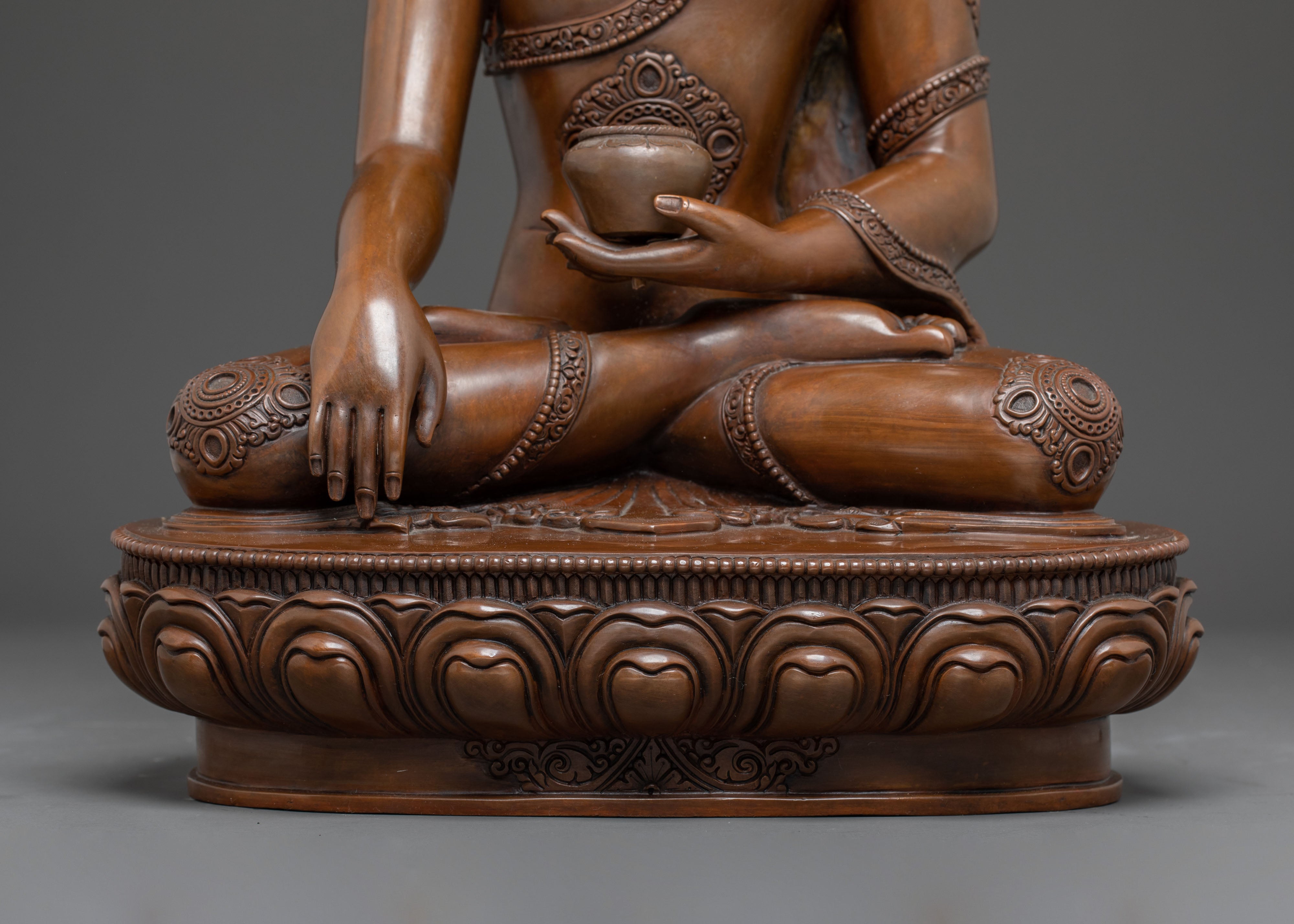 Handmade Tibetan Copper Shakyamuni Buddha Art | Himalayan Sculpture