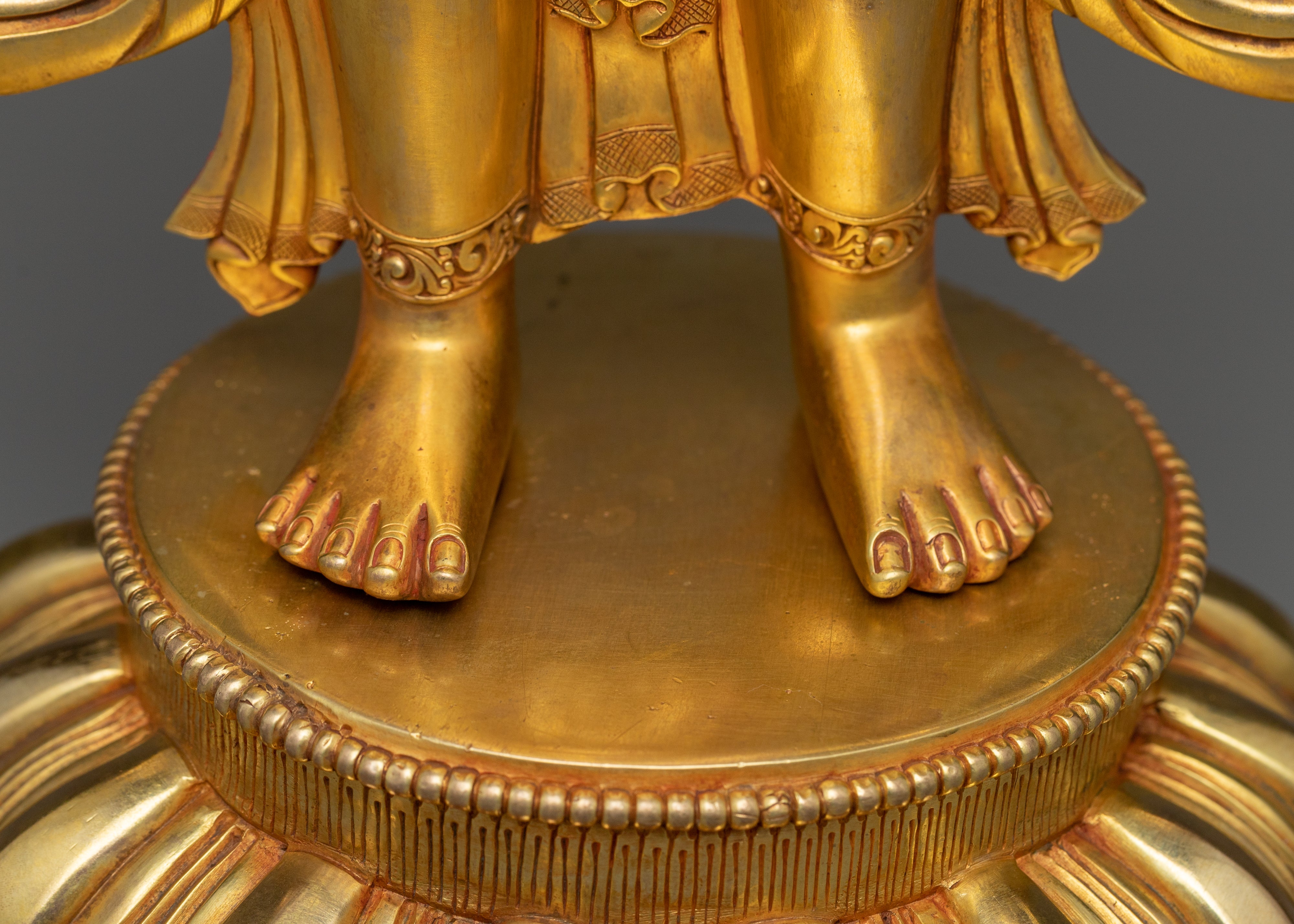 Standing Chenrezig 44cm Statue | Compassionate Deity of Buddhism