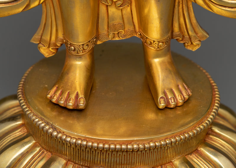 Standing Chenrezig 44cm Statue | Compassionate Deity of Buddhism