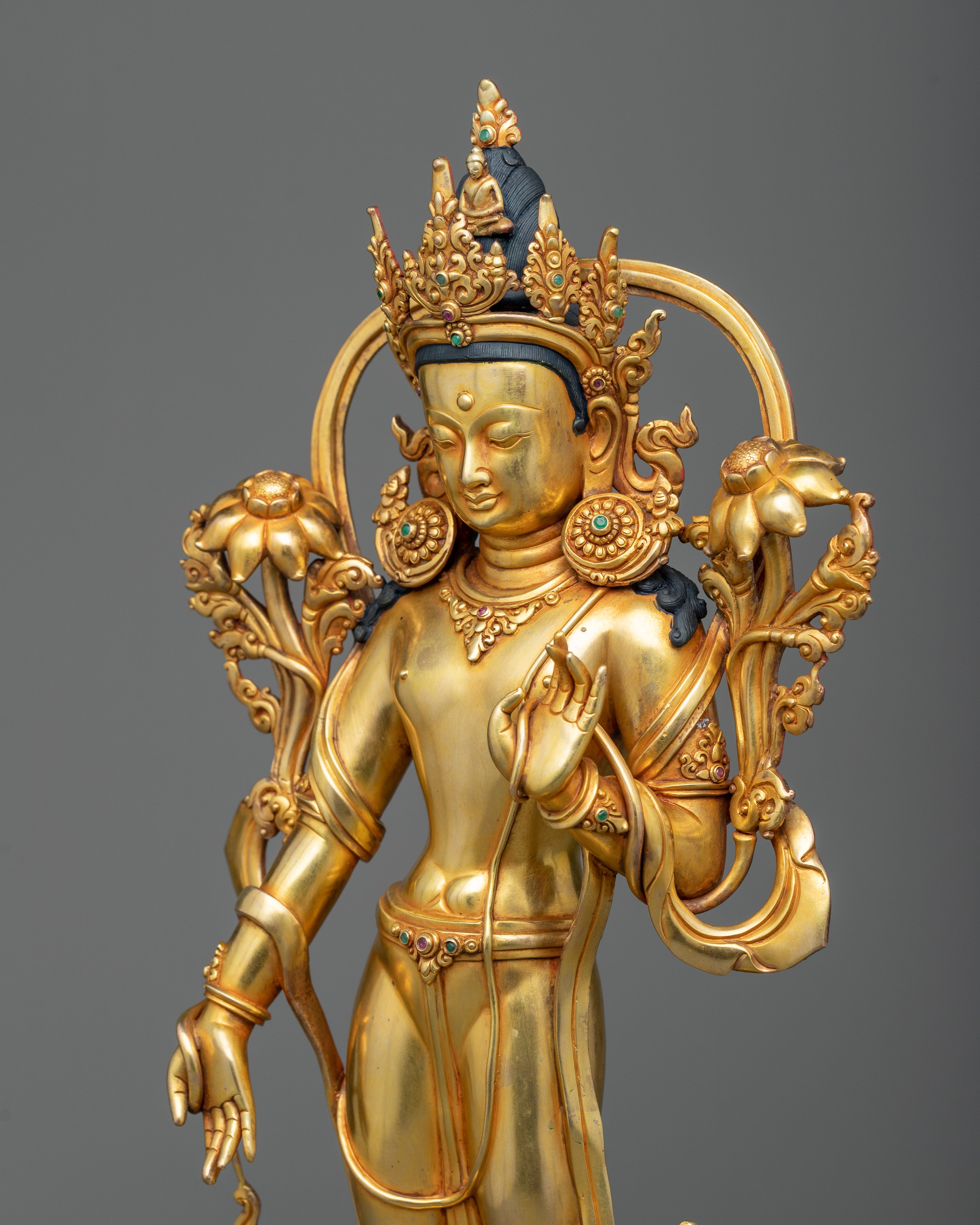 Standing Chenrezig 44cm Statue | Compassionate Deity of Buddhism