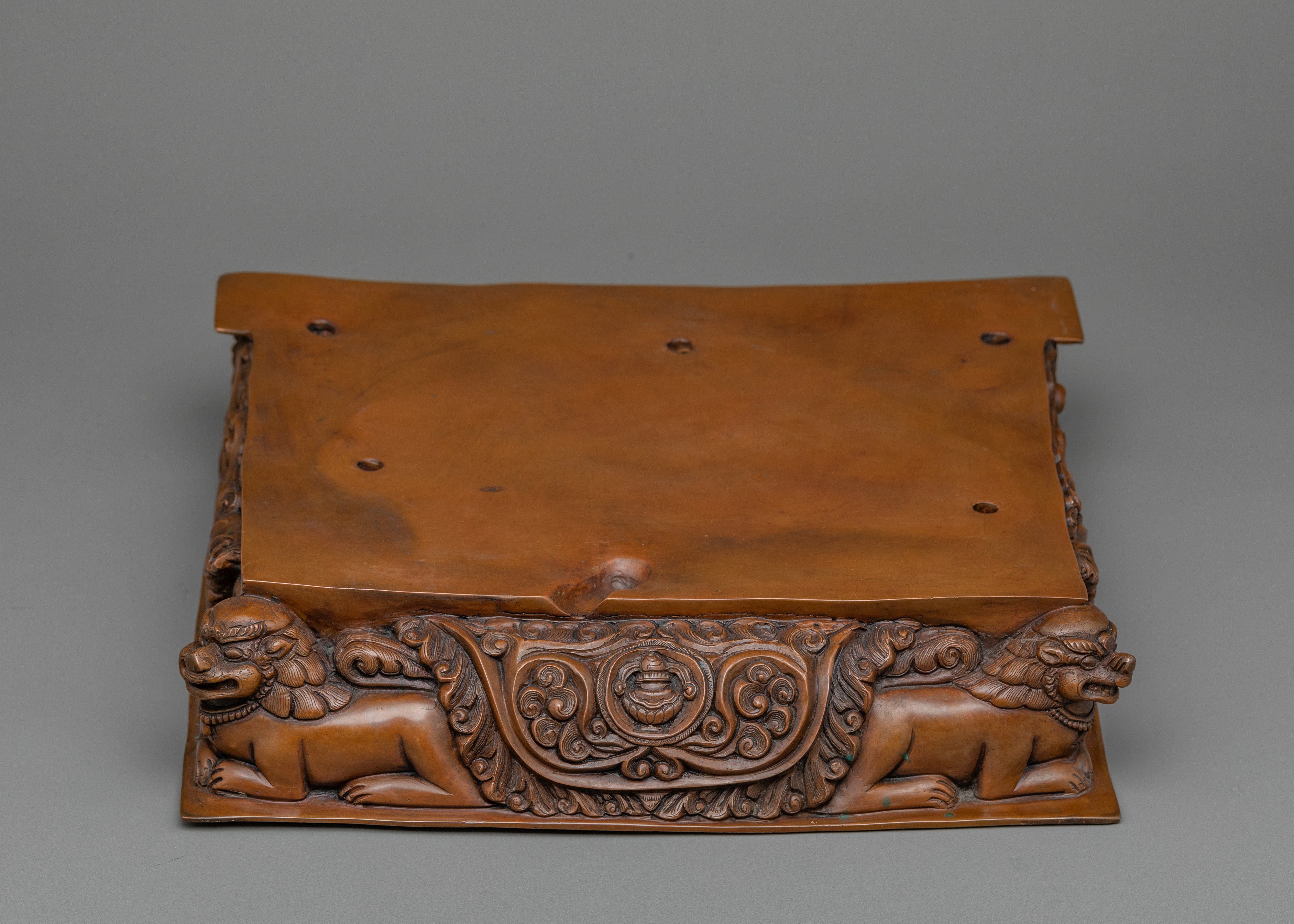 Green Tara on Throne Statue | Handmade Copper Body Sculpture