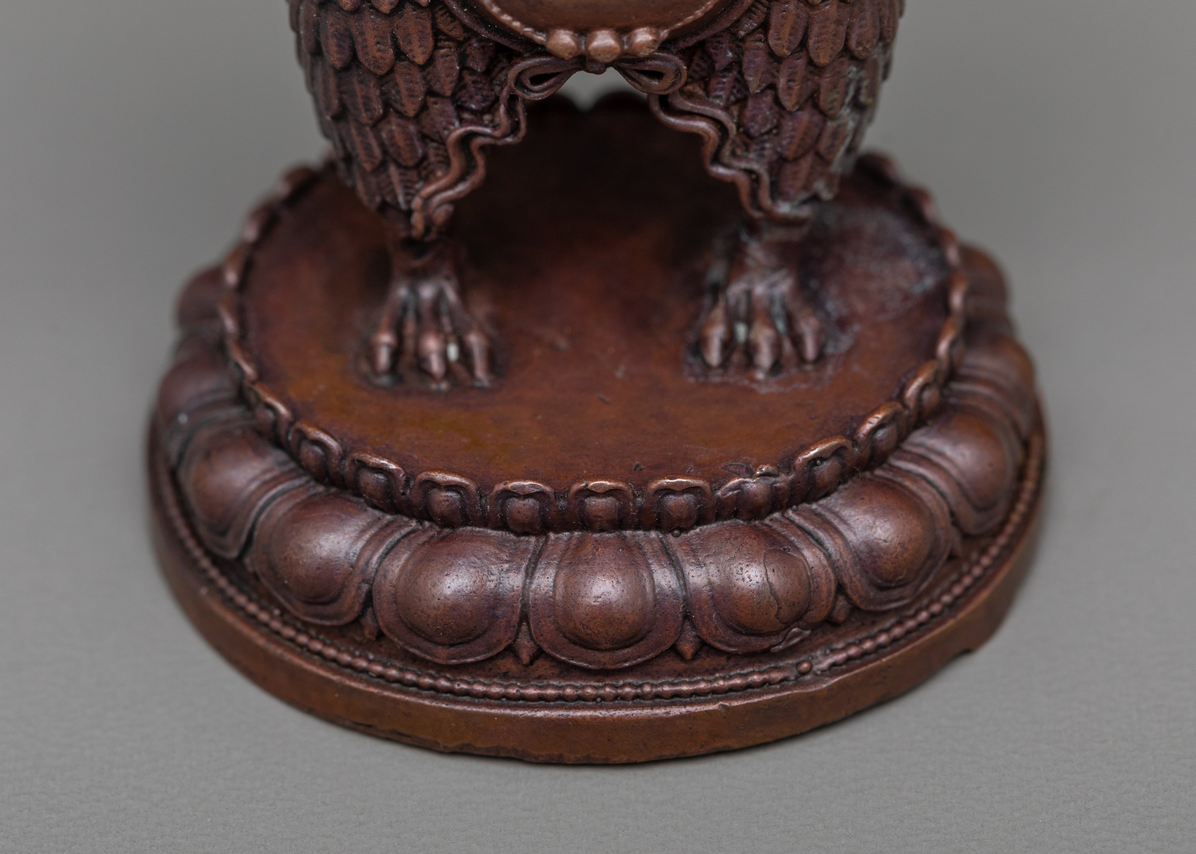 Small Garuda Statue | Machine Sculpted Miniature Copper Eagle like Bird