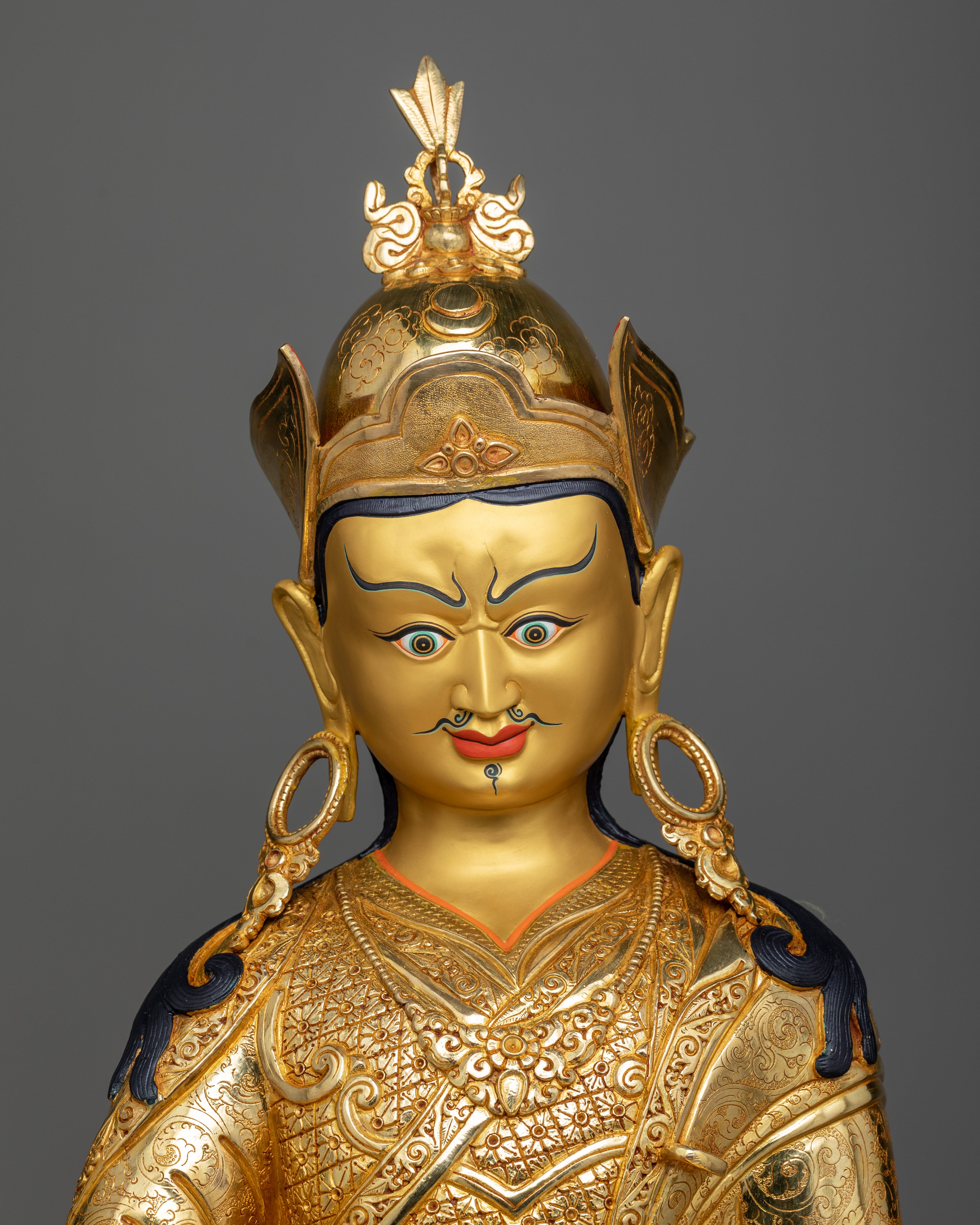 Large Guru Padmasambhava Statue | Second Buddha, Handmade Guru Rinpoche Art