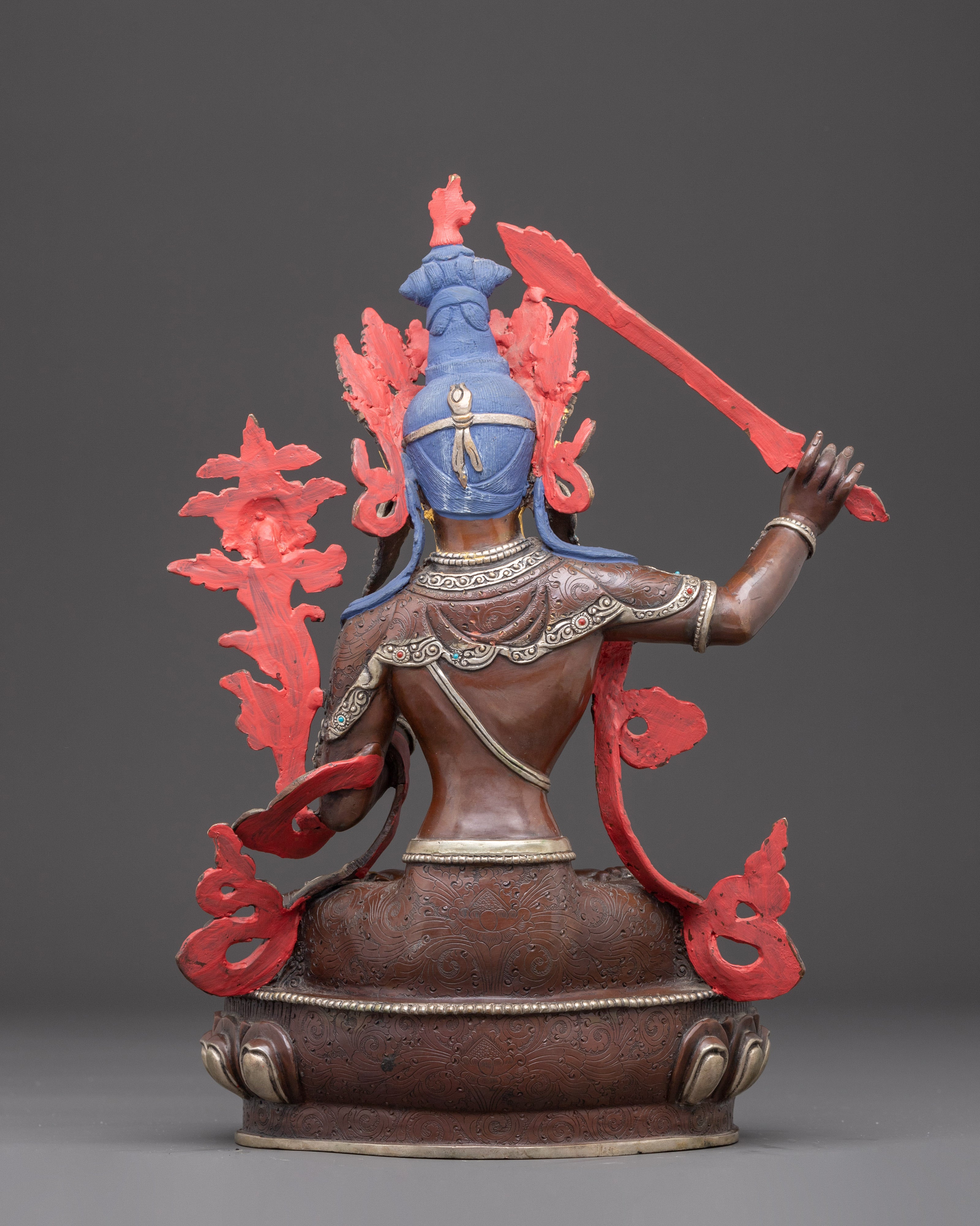 Himalayan Copper Statue of Manjushri | Wisdom Bodhisattva