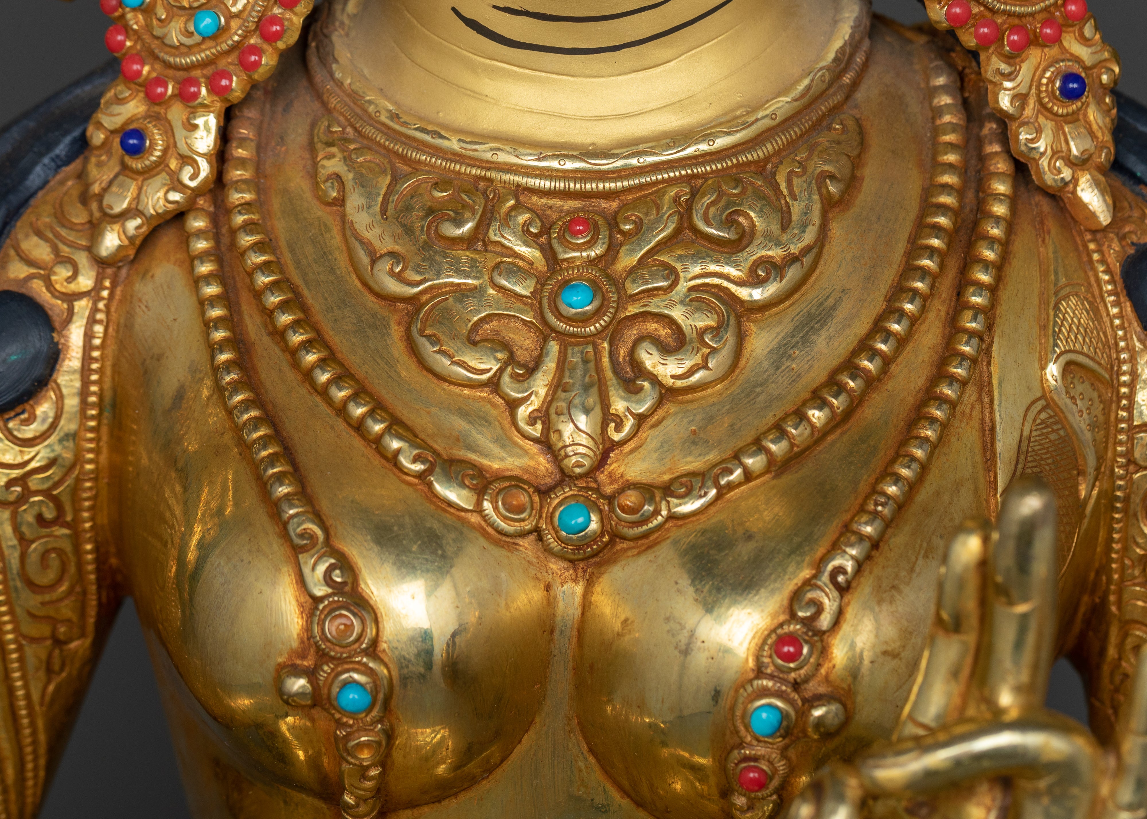 Green Tara Golden Statue | Emanation of Swift Compassion