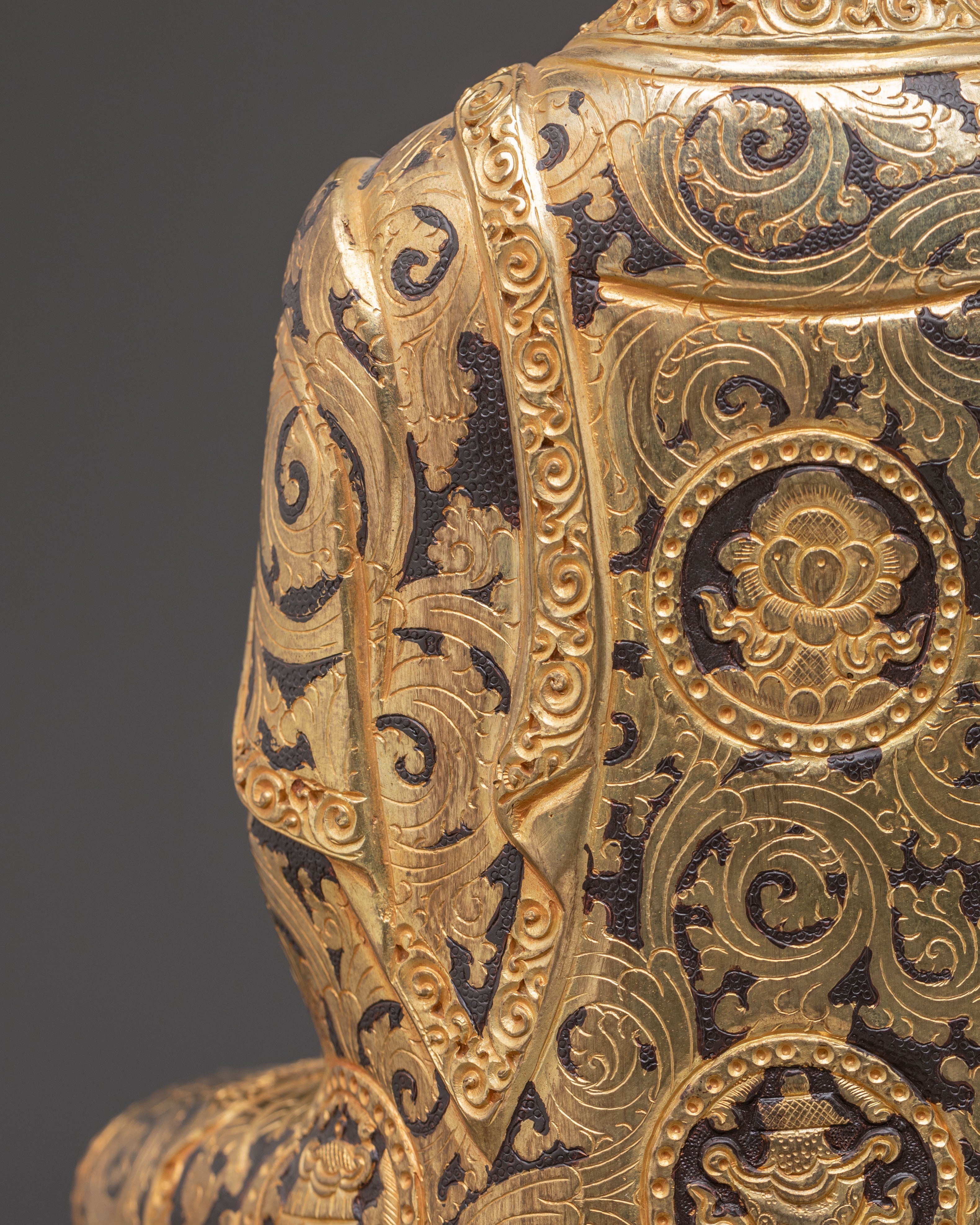 Handmade Tibetan Shakyamuni Buddha Golden Art | Historical Buddha