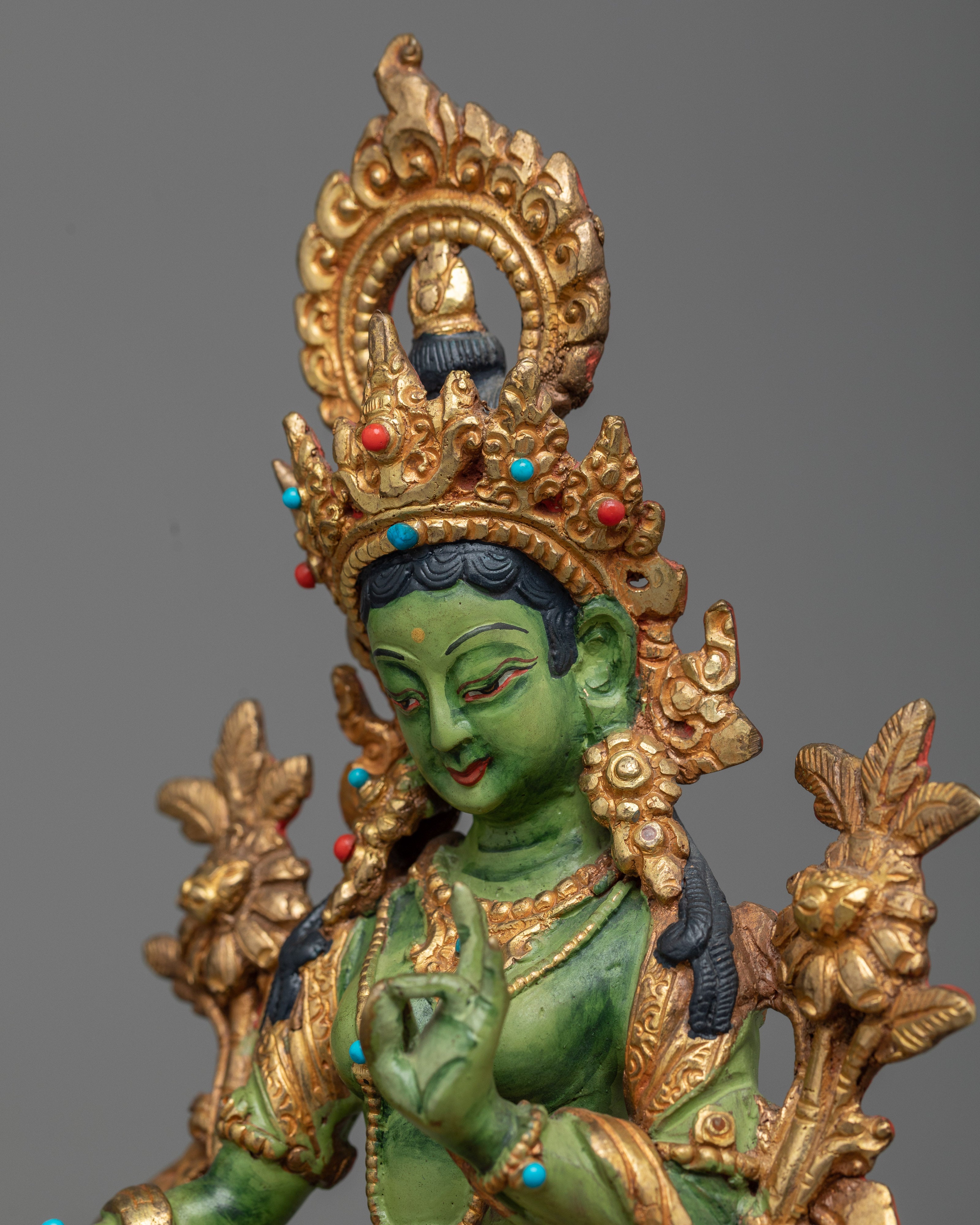 Green Tara Buddha Statue | Resonance of Swift Compassion