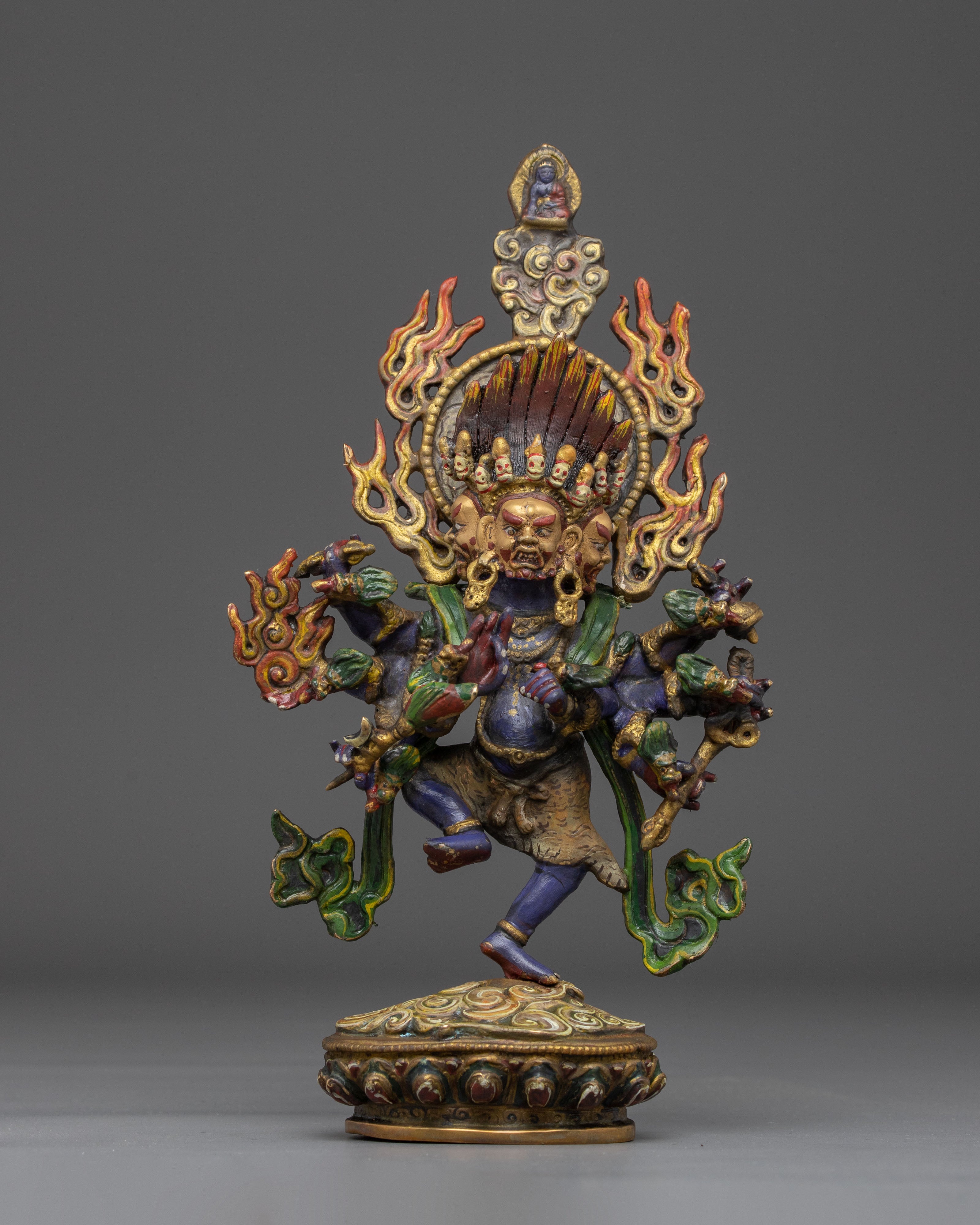 Dharma Protector Deity Uchusma Statue | Wrathful Guardian