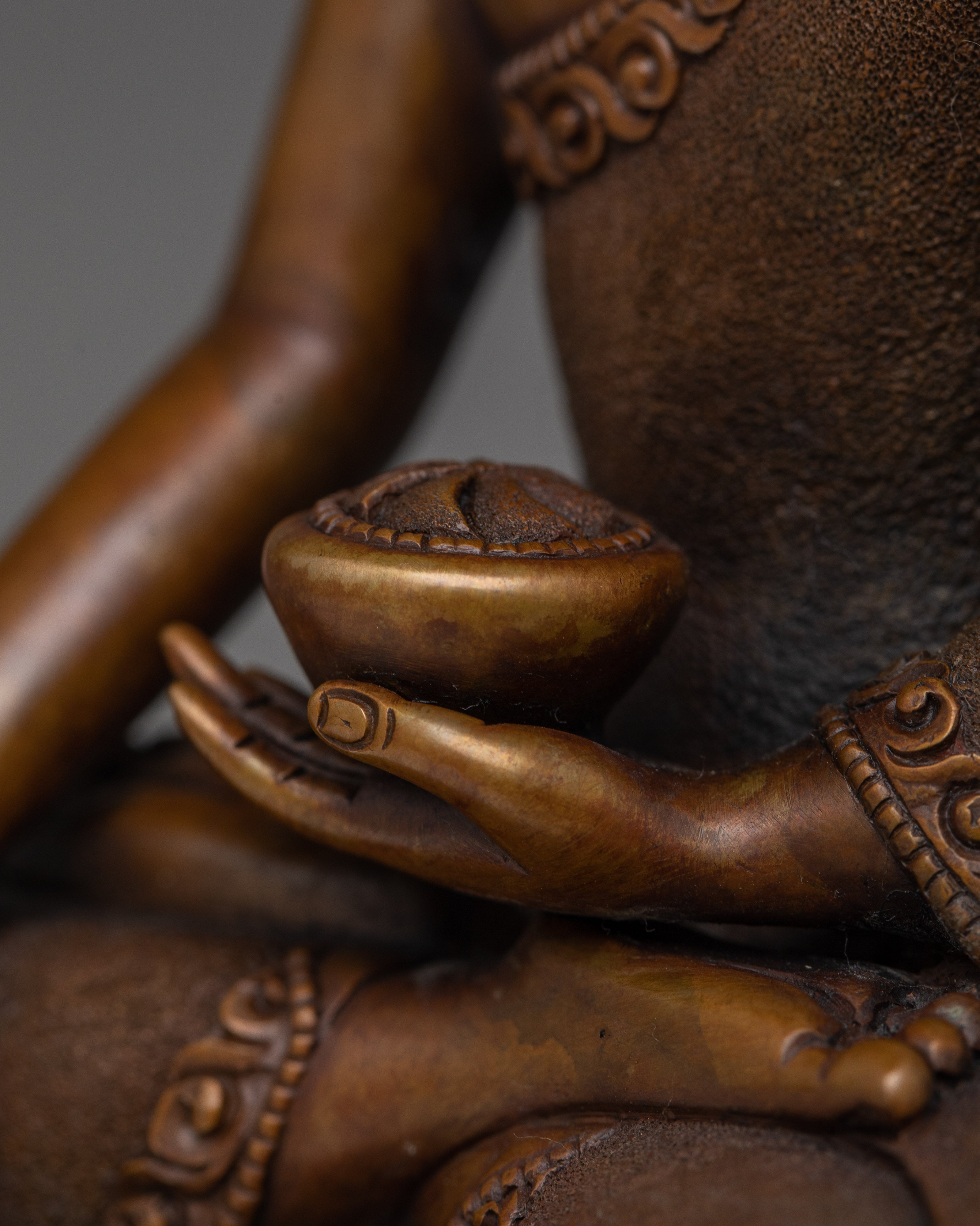 The Seated Shakyamuni Buddha Statue | Nepalese Oxidized Artwork
