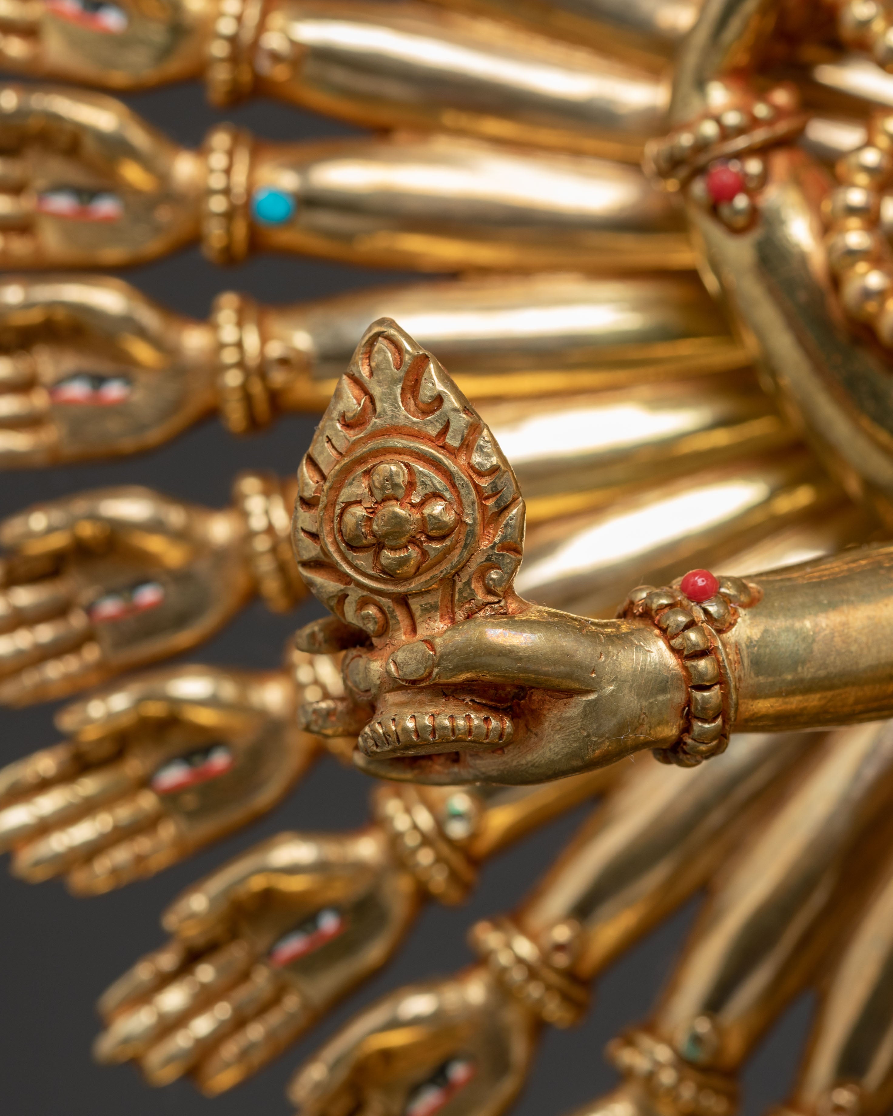 Handmade Compassionate 1000 Armed Chenrezig Statue | Tibetan Buddhist Art