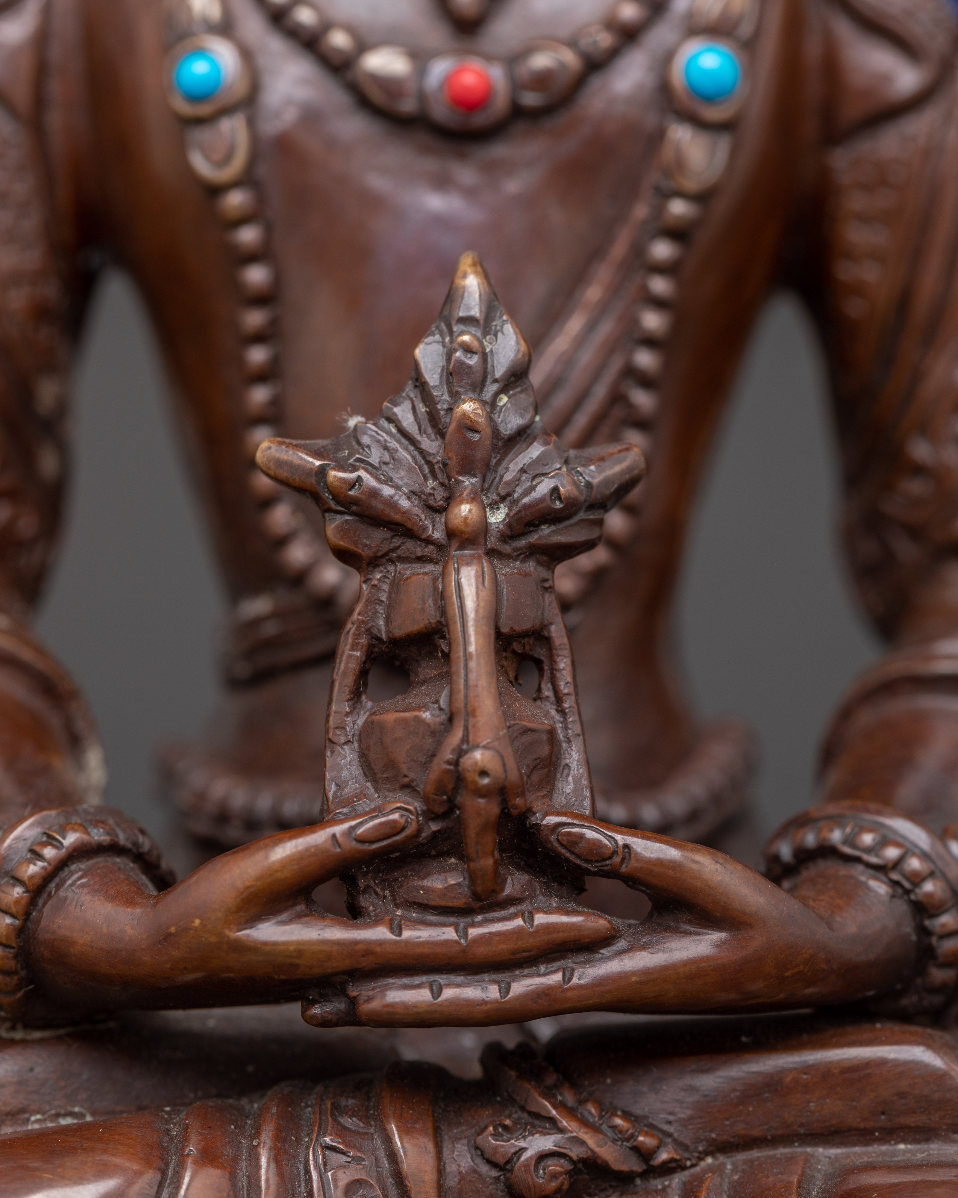 Handcrafted Tibetan Sacred Amitayus Statue | Buddha of Infinite Life