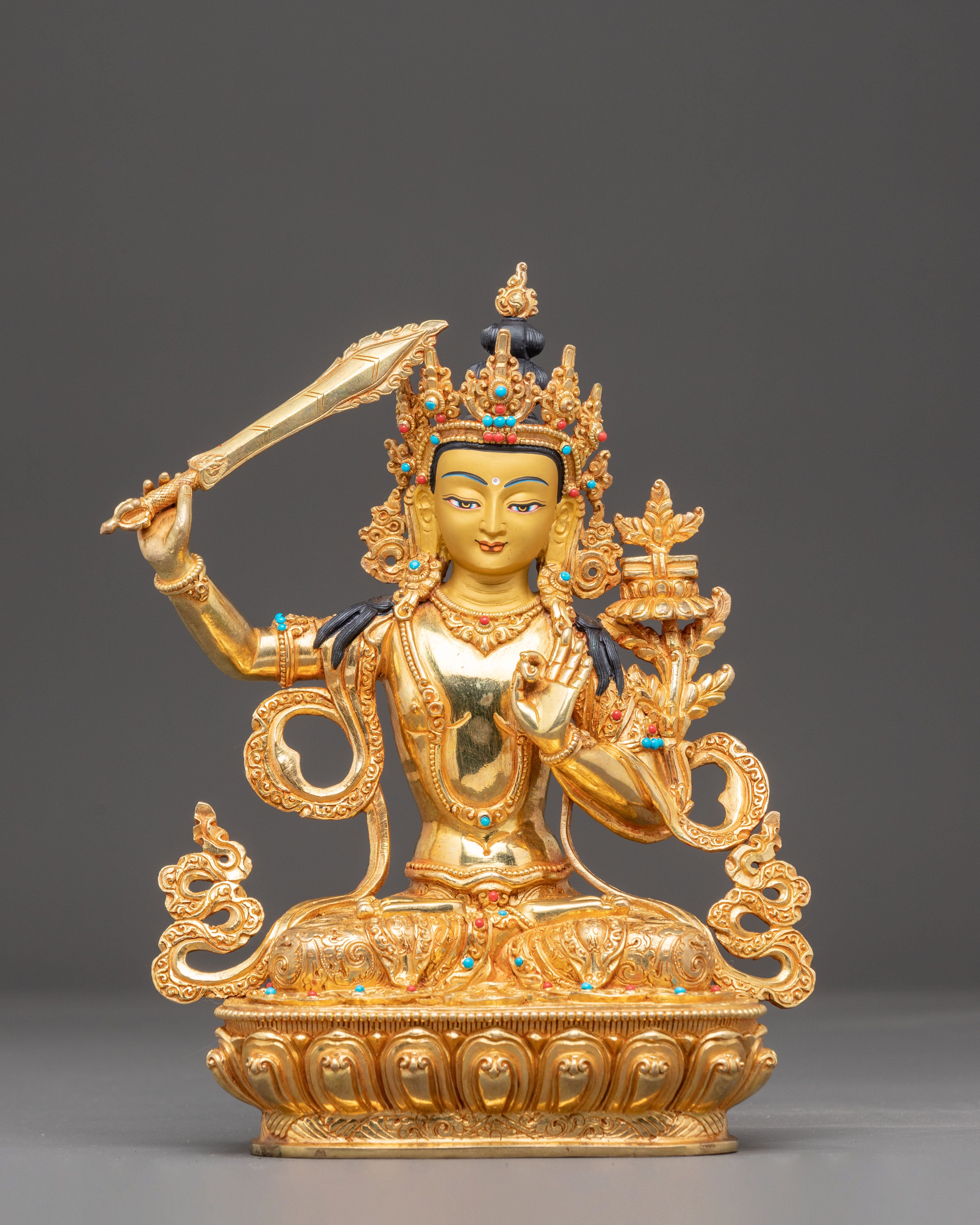 Nepalese Crafted Manjushri Statue