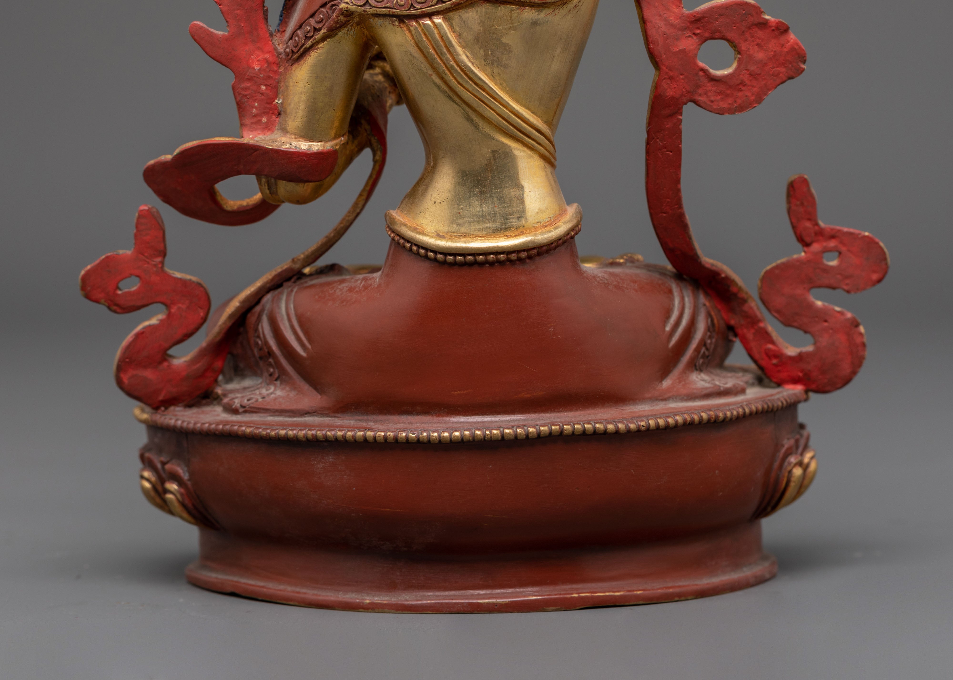 Manjushri Guardian of Knowledge Handcrafted Nepali Figure | Sculpture for Altar