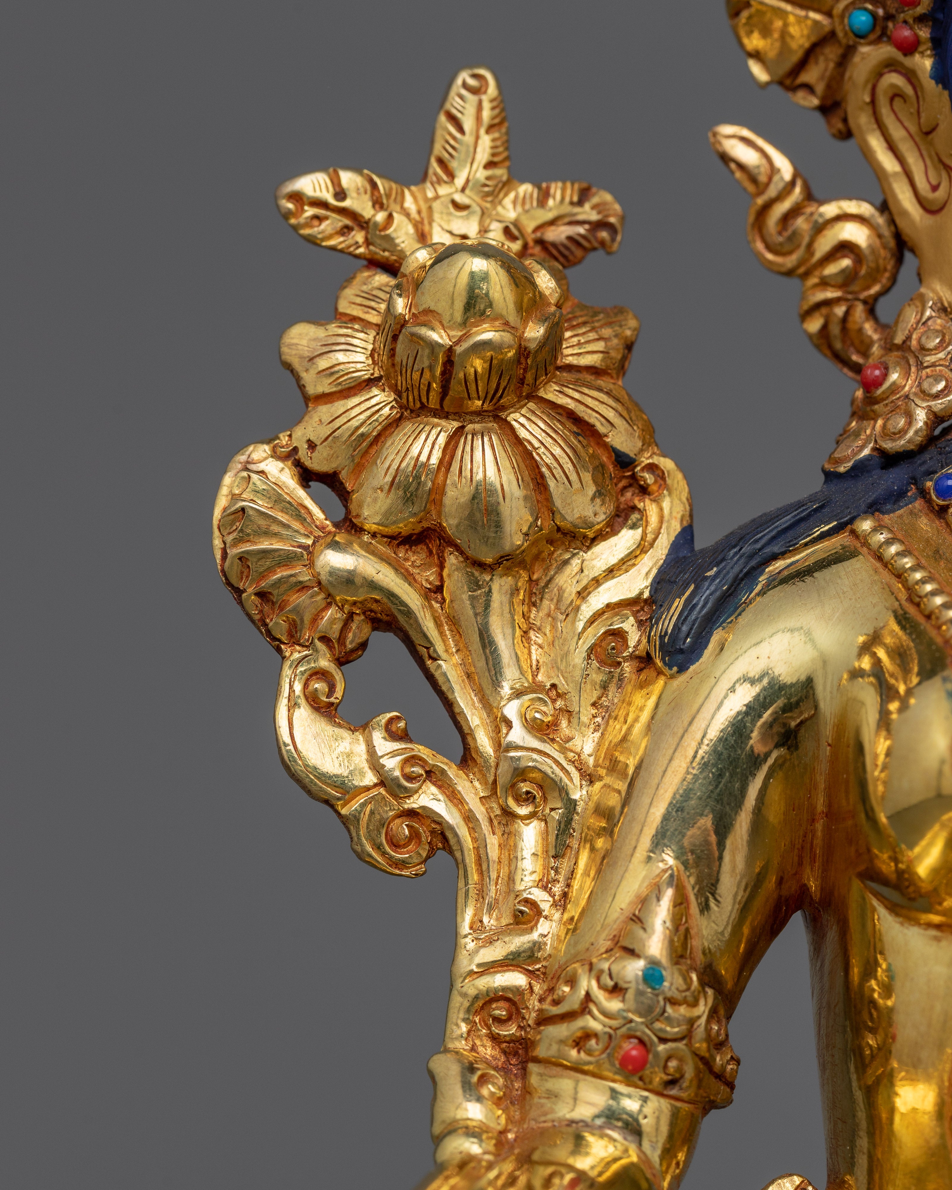 Green Tara Golden Statue | The Enlightened Savior