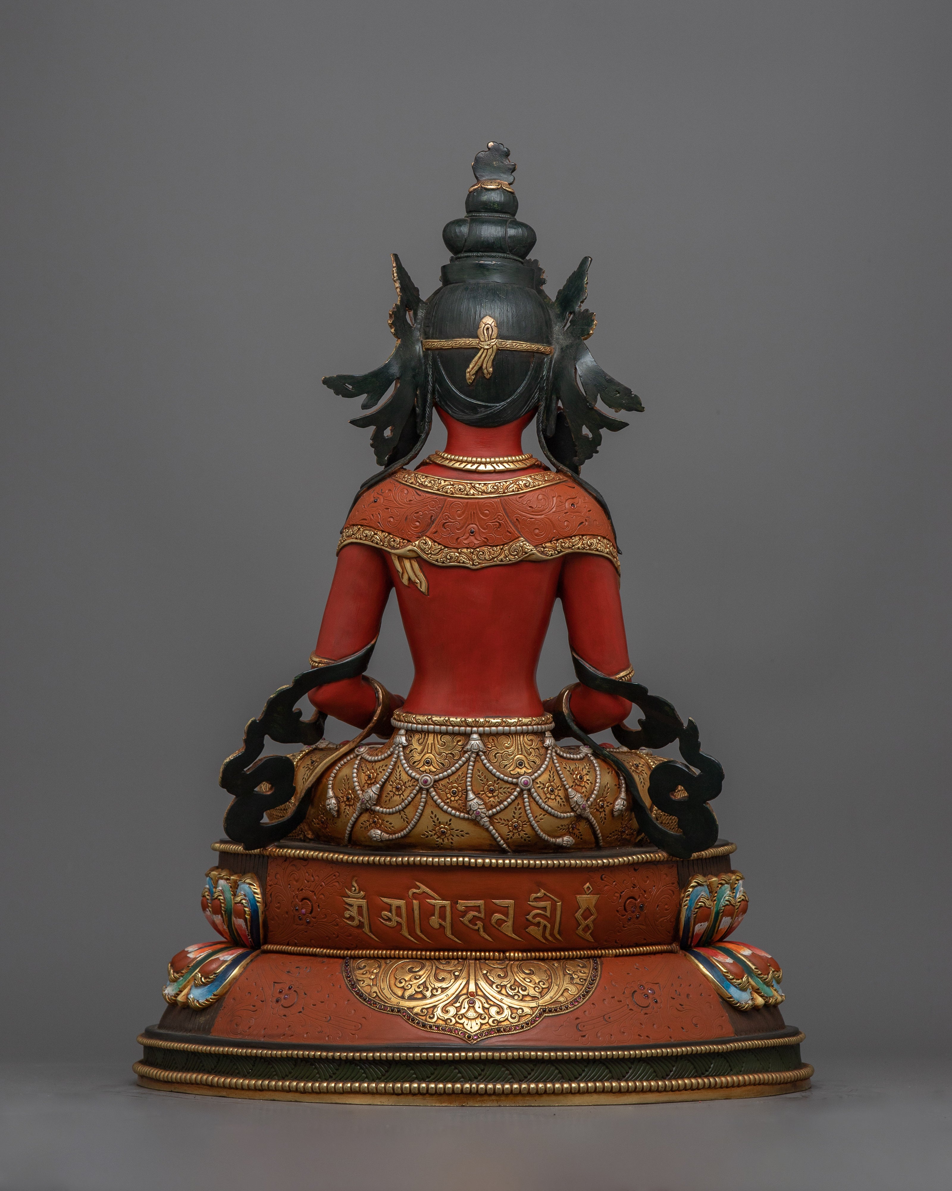 Red Amitayus Buddha Statue | The Buddha of Infinite Life