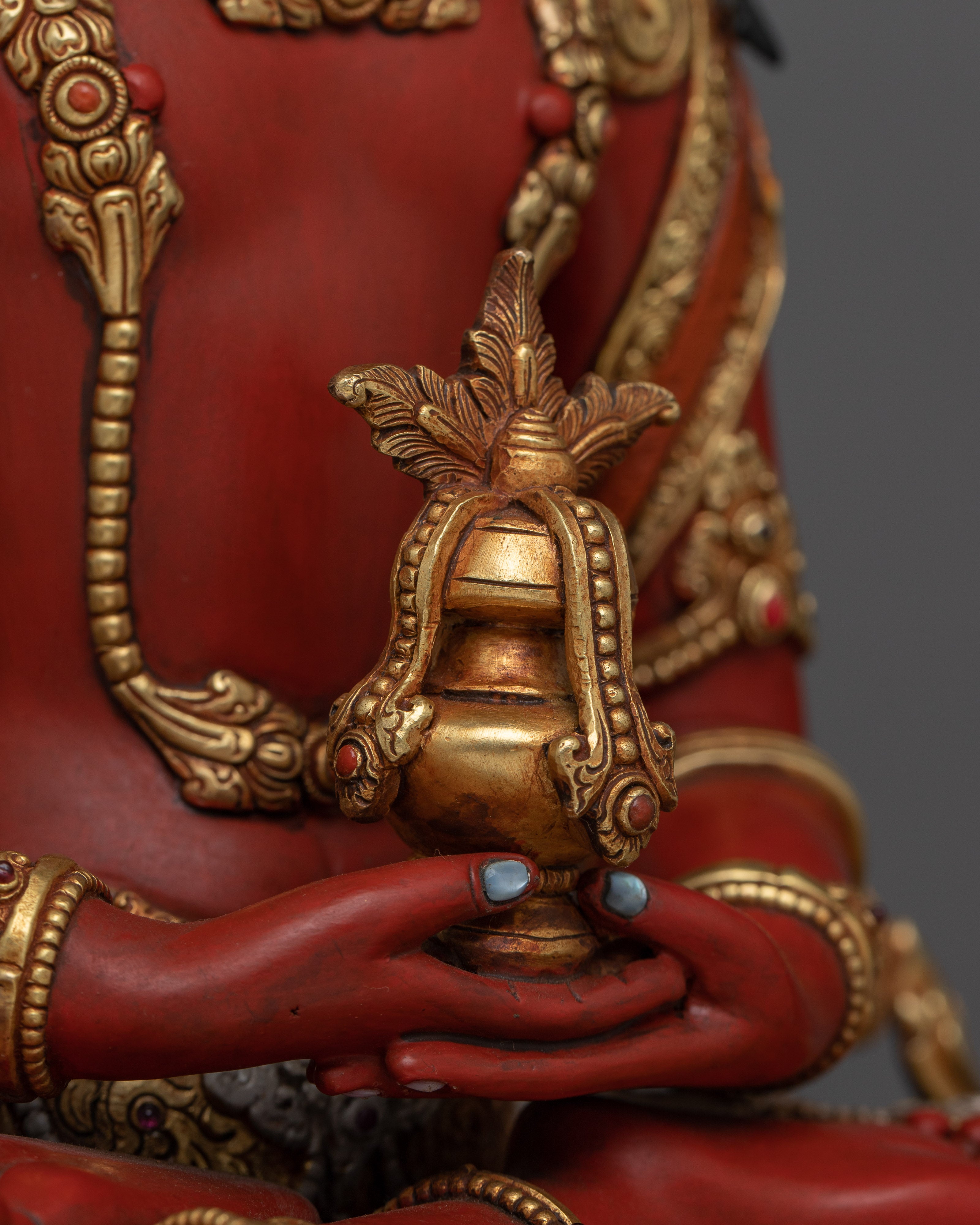Red Amitayus Buddha Statue | The Buddha of Infinite Life
