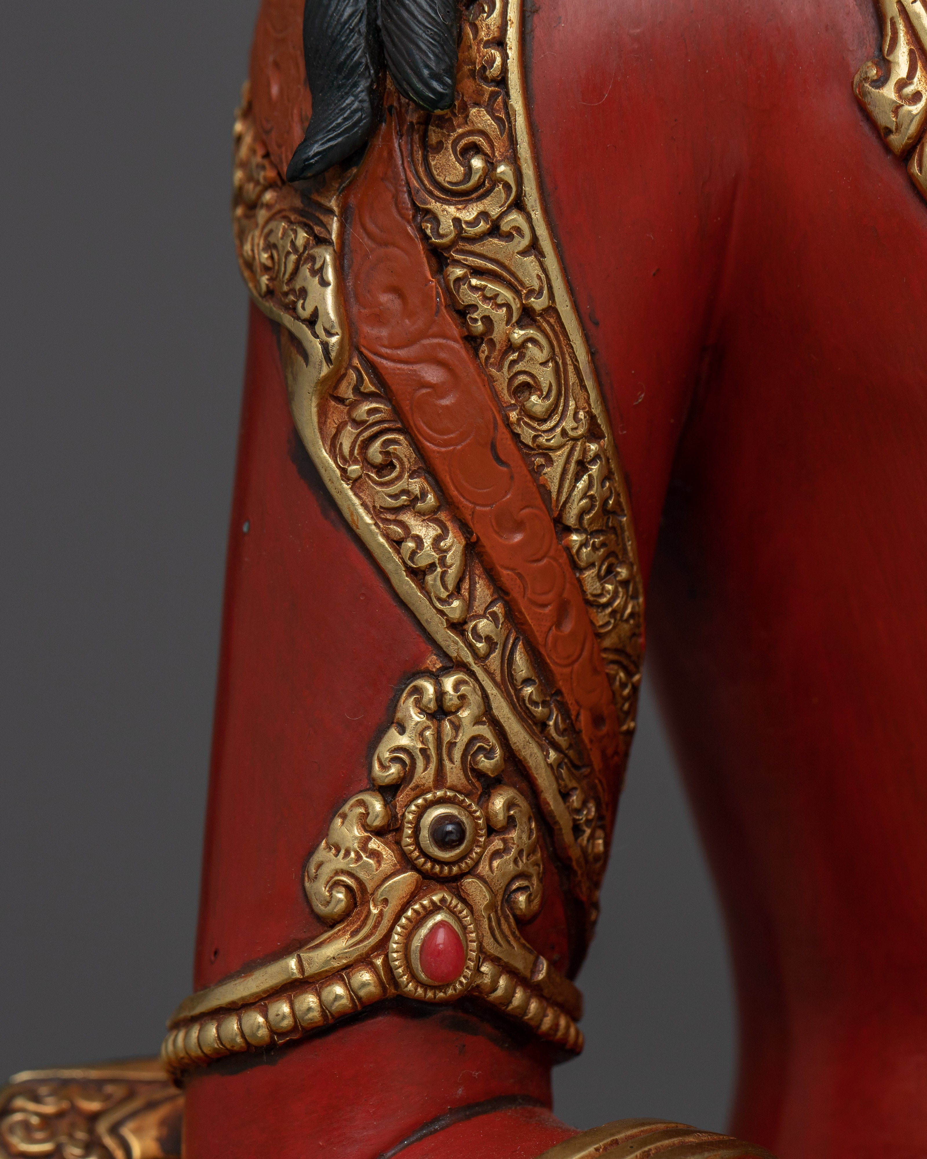 Red Amitayus Buddha Statue | The Buddha of Infinite Life