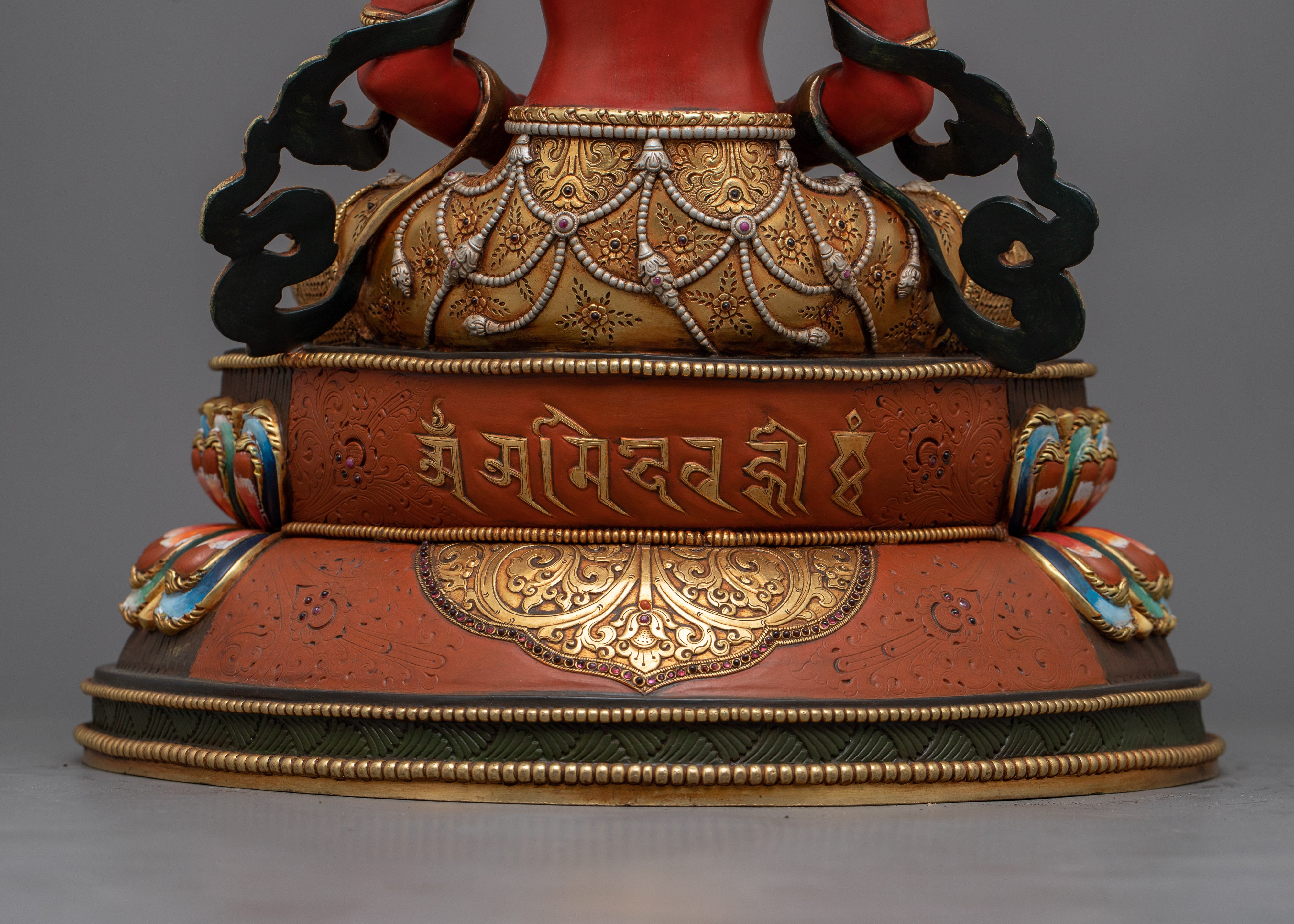 Red Amitayus Buddha Statue | The Buddha of Infinite Life