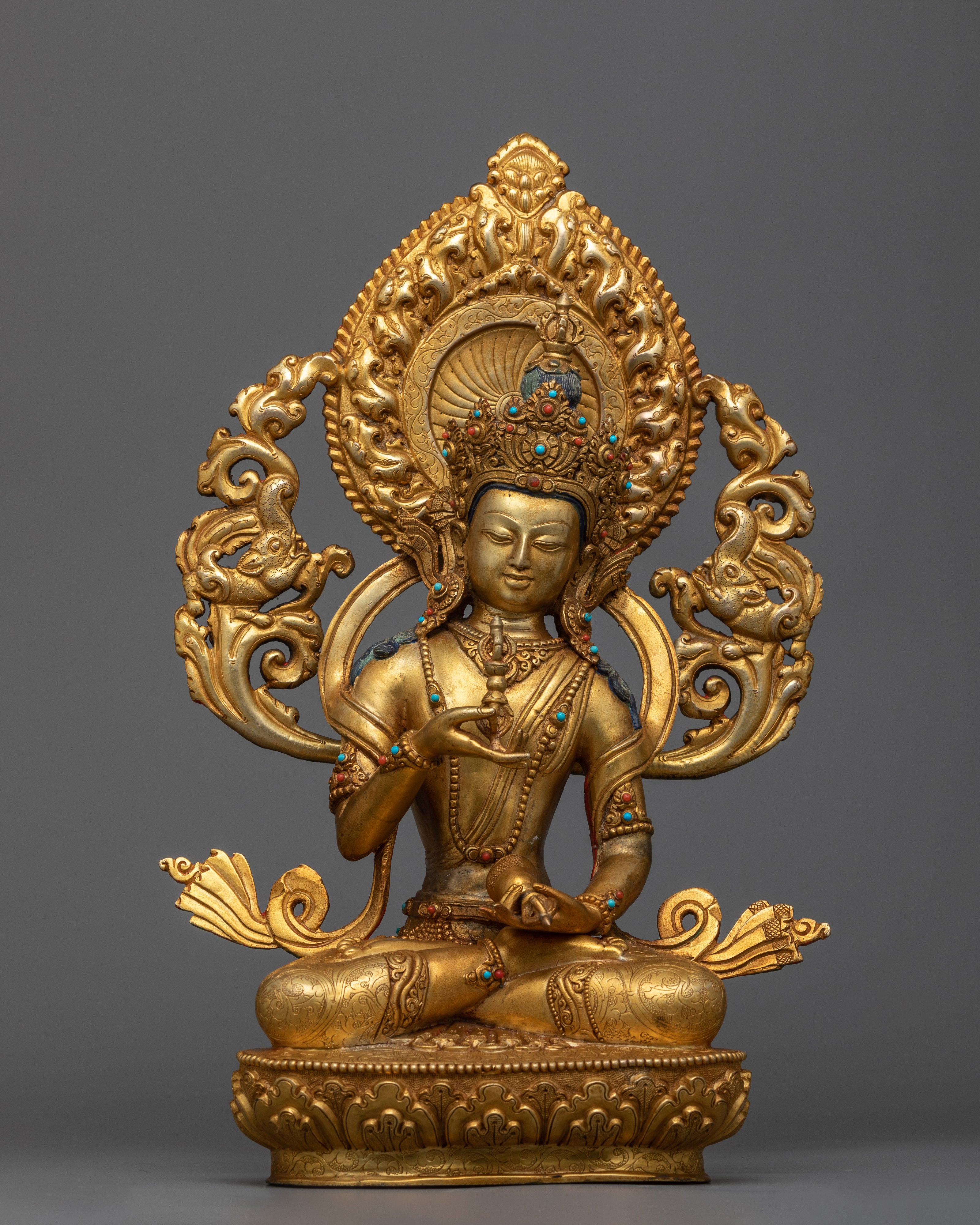 Elegant Dorje Sempa Vajrasattva Sculpture | Himalayan Spiritual Artwork
