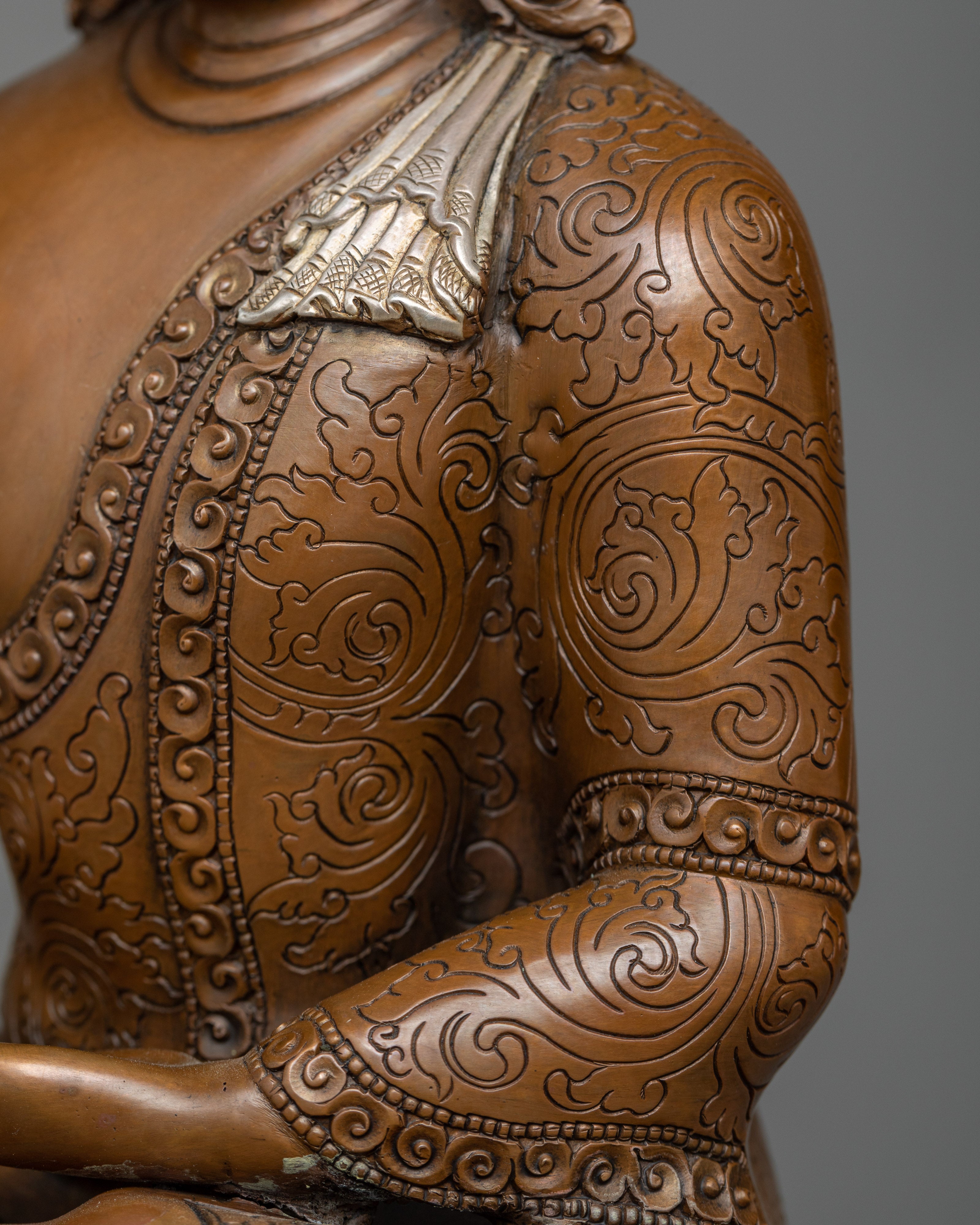 Kadampa Shakyamuni Buddha Sculpture | Beautiful Nepalese Artwork