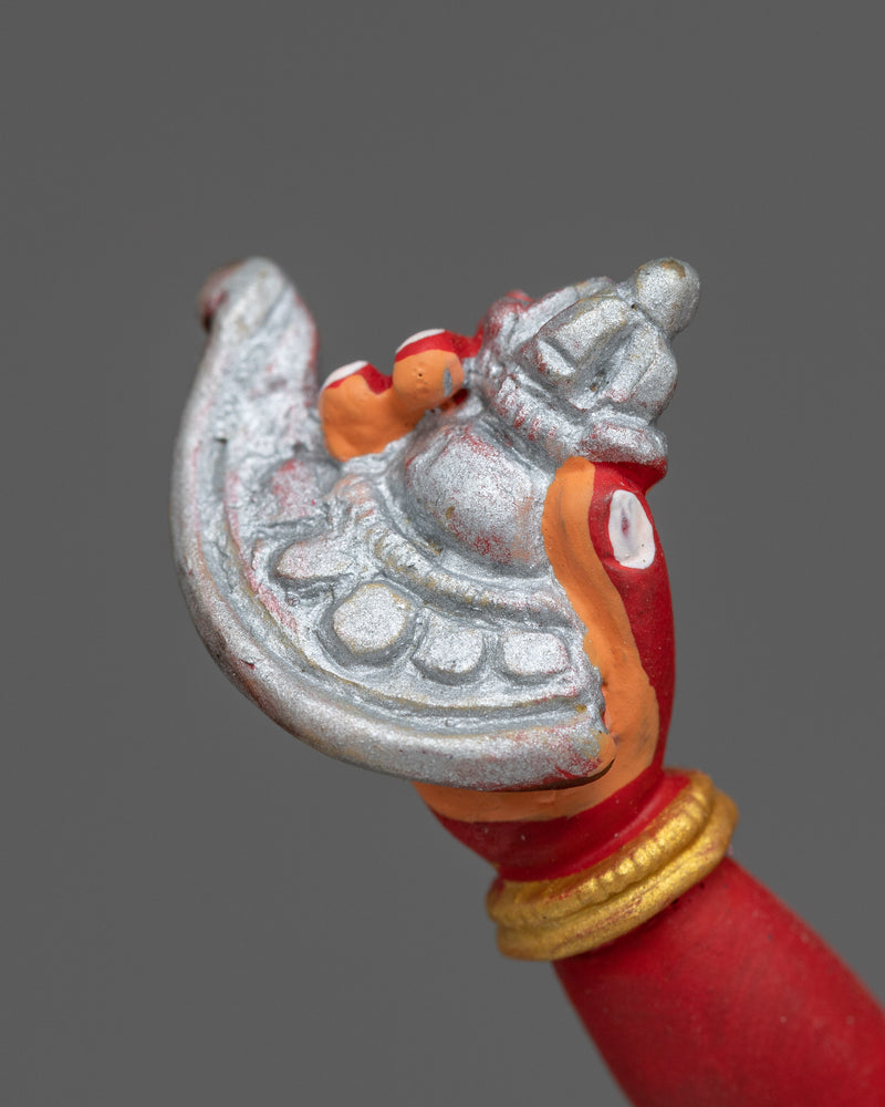 Vajravarahi Sacred Dance Statue | Small Painted Sculpture