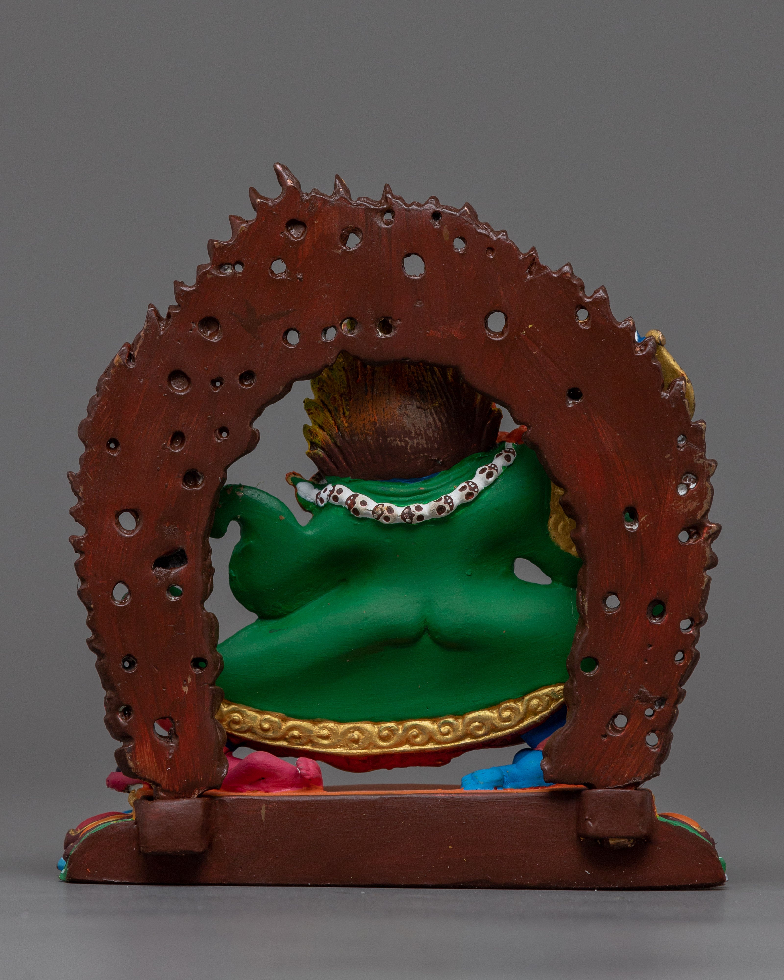 Compact Mahakala Bernagchen Sculpture | Guardian Deity of Protection and Power