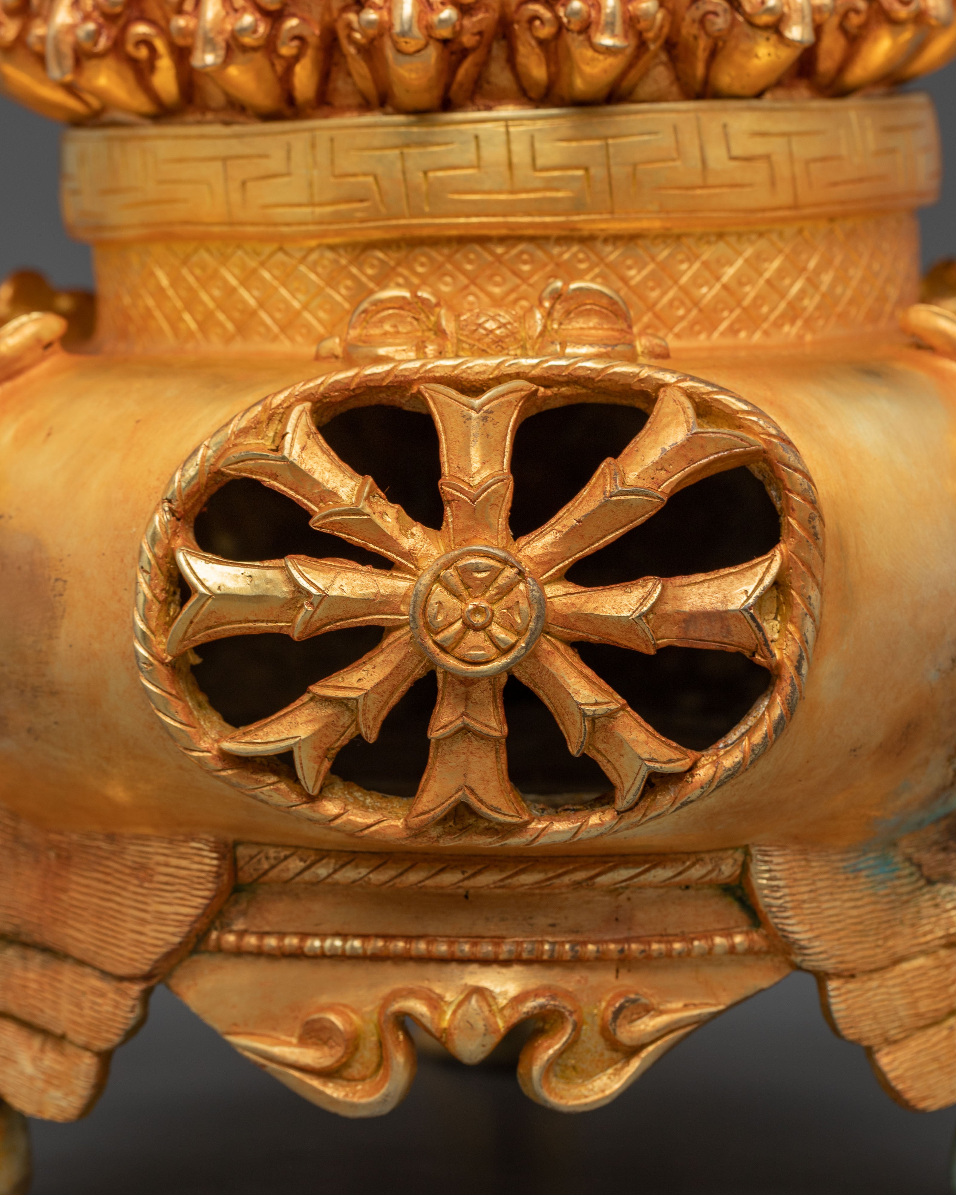 Handmade Golden Vajradhaka Art for Shrine Decor