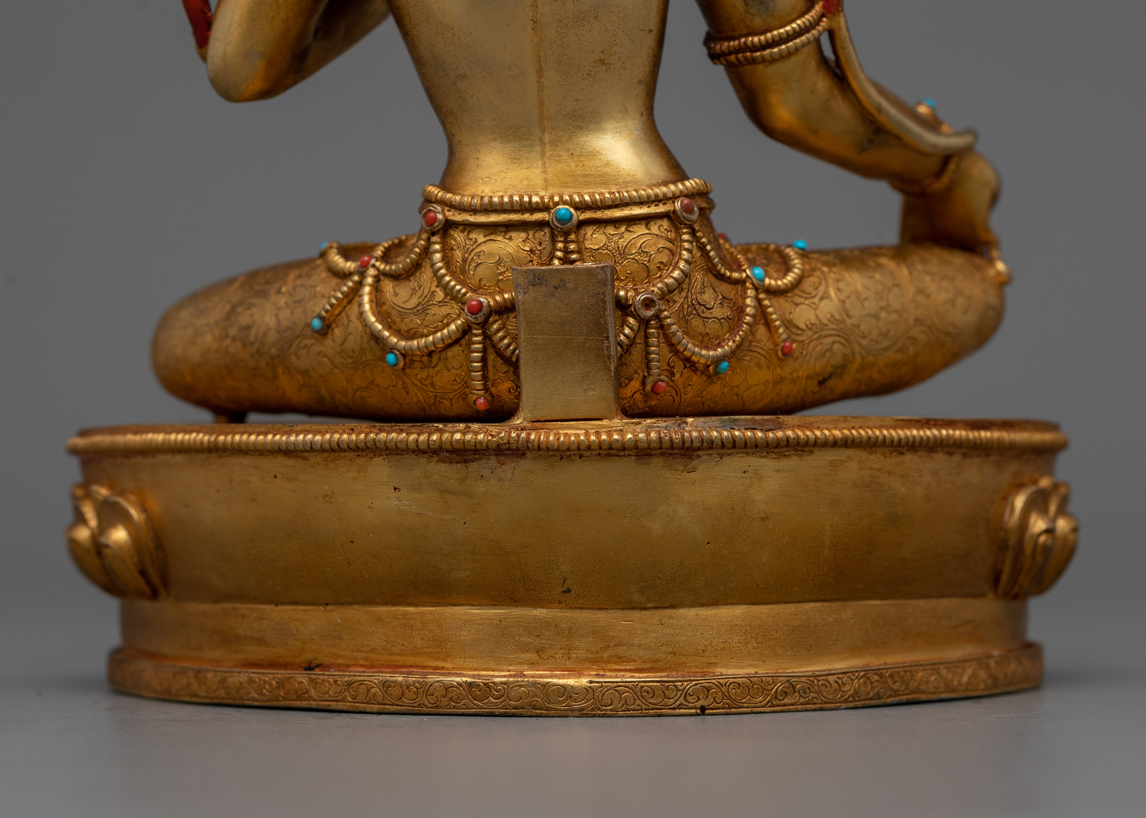 Female Buddha of Compassion Green Tara | Antique Finished Sculpture