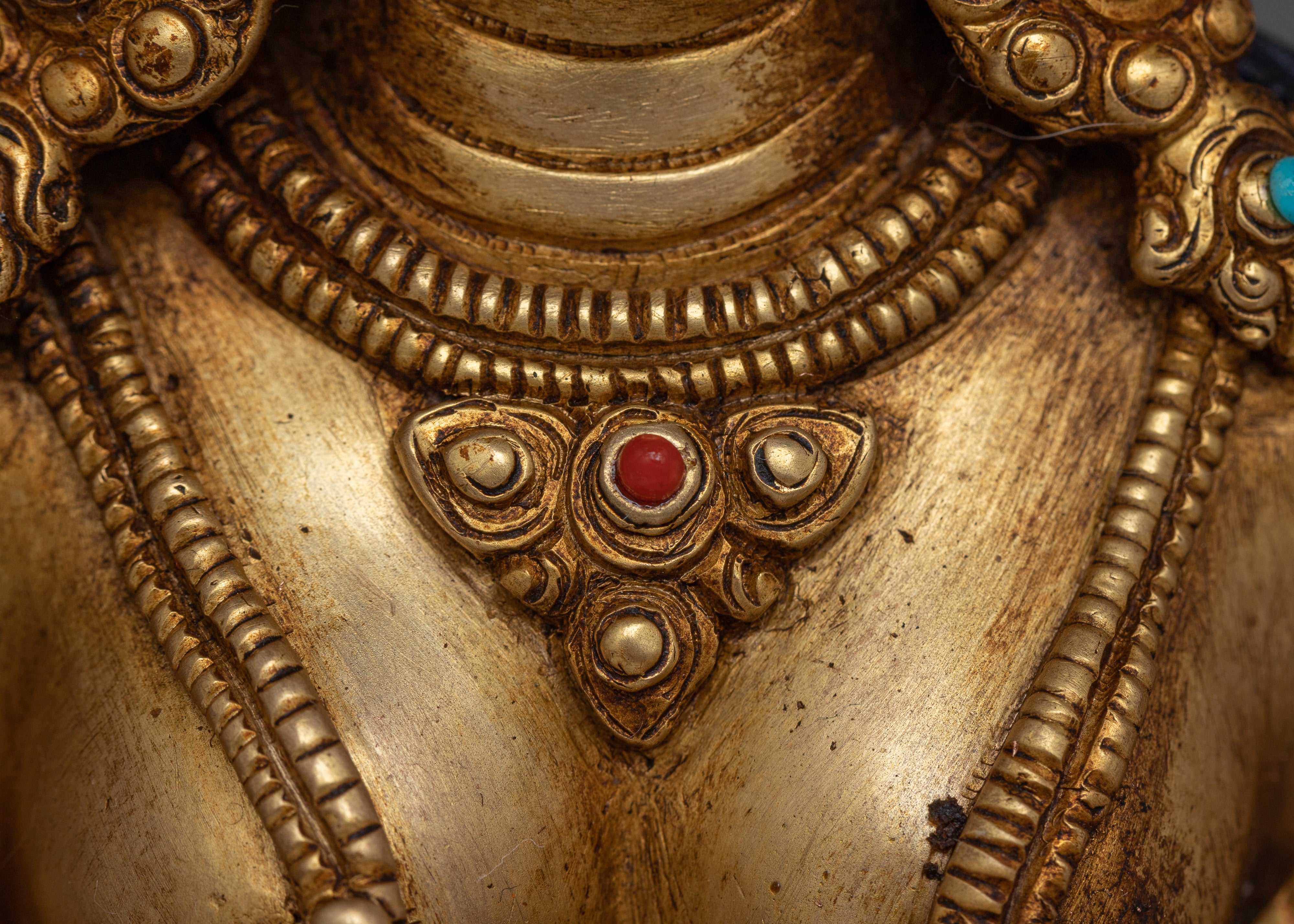 Female Buddha of Compassion Green Tara | Antique Finished Sculpture