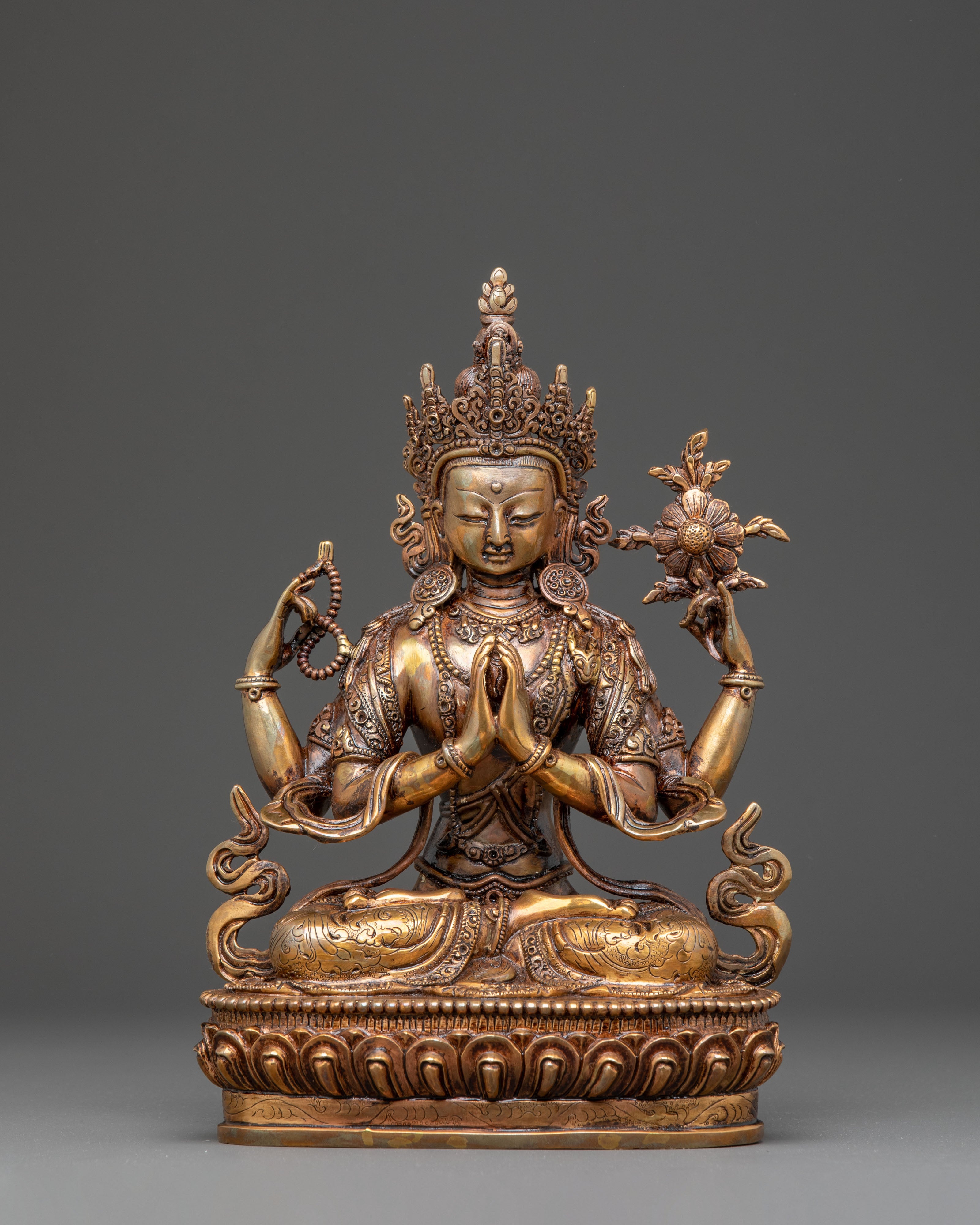 Tranquil Statue of Chenrezig | Bodhisattva of Compassion