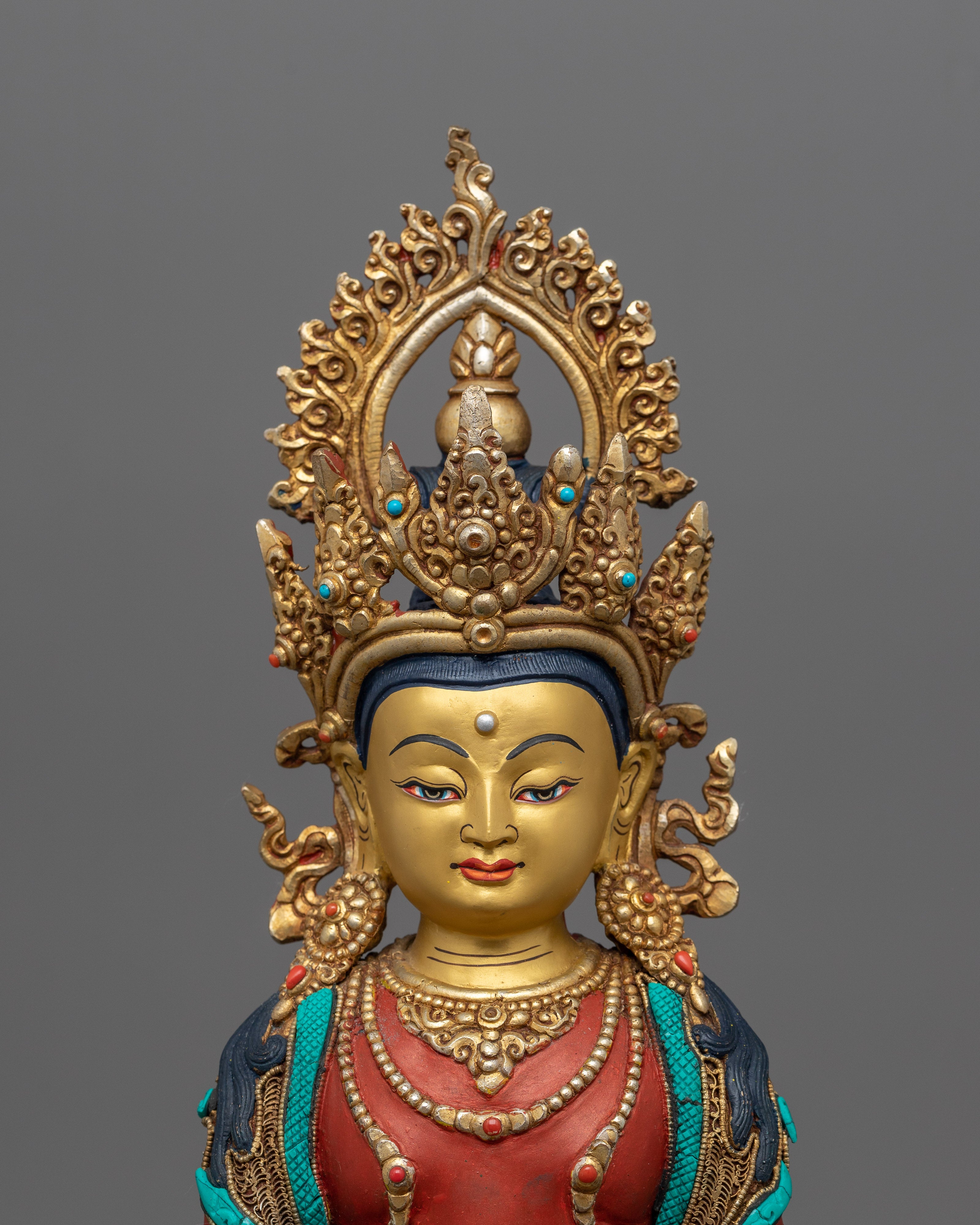 Amitayus, Buddha of Long Life Sculpture | Traditional Himalayan Artwork