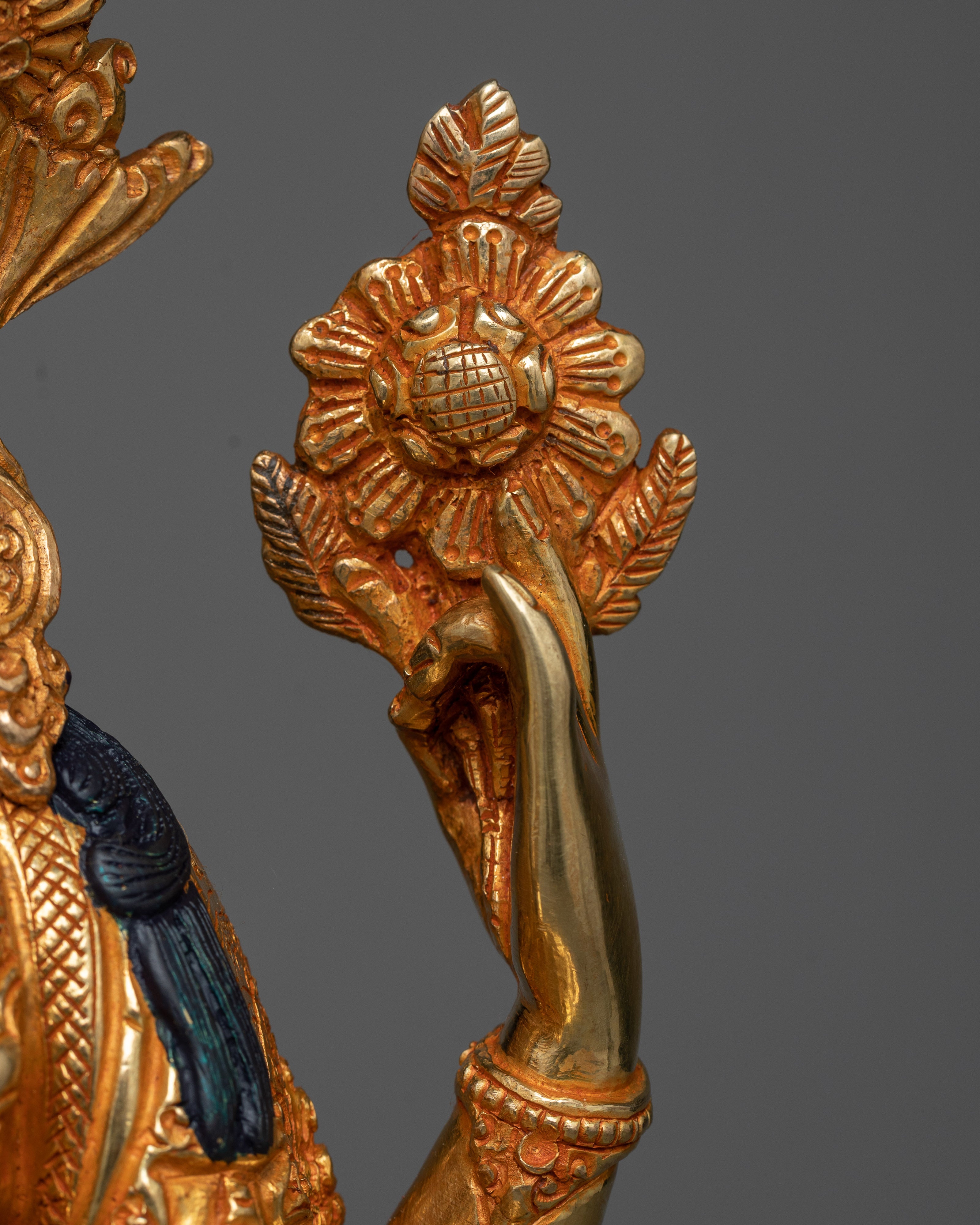 Radiant Chenresi Statue | 24K Gold Gilded Detail