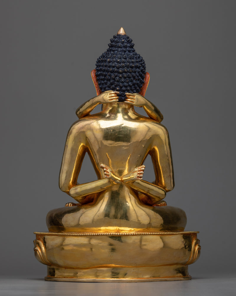 Samantabhadra and Samantabhadri Sculpture | Divine Union in 24K Gold