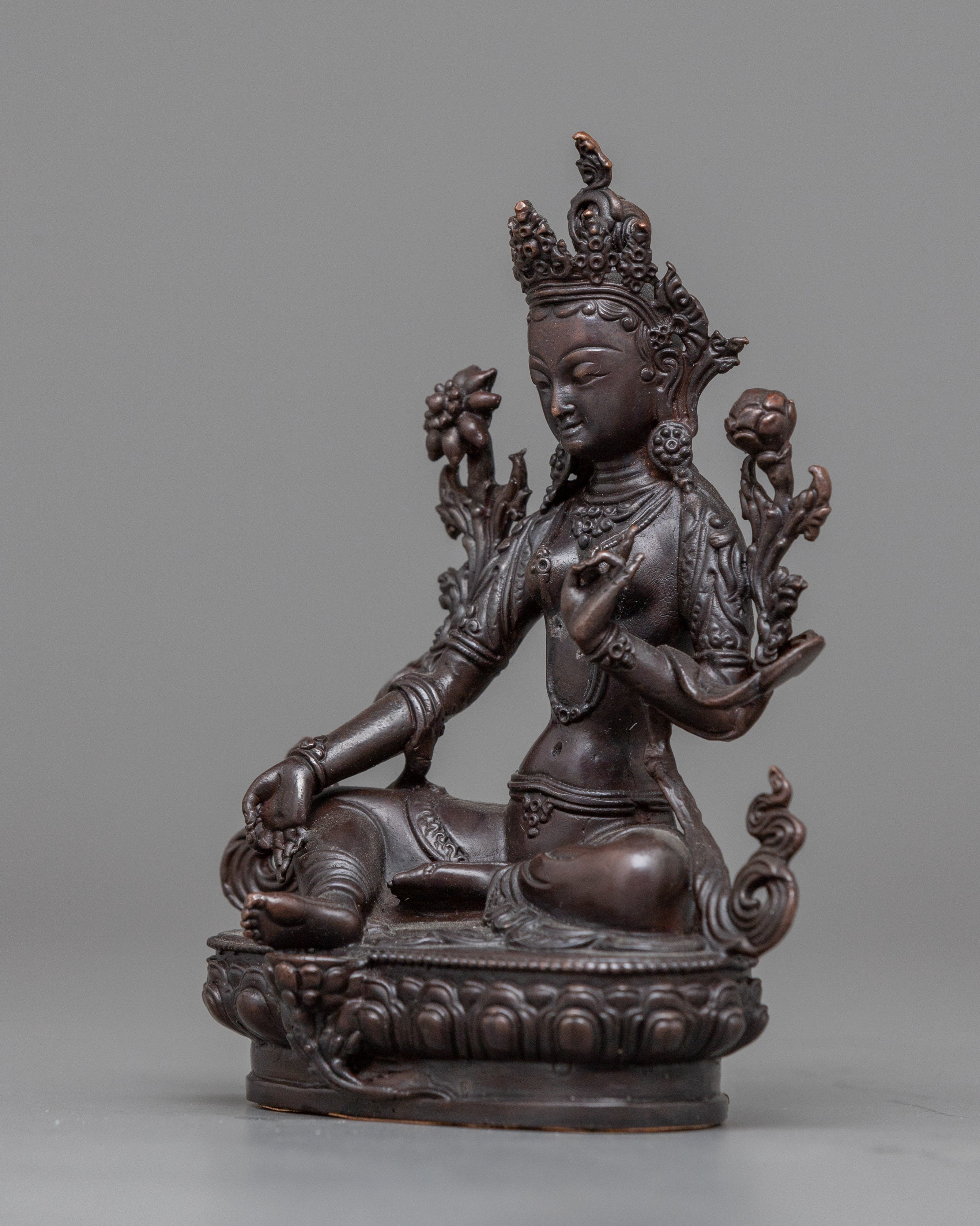 compact-green-tara-statue
