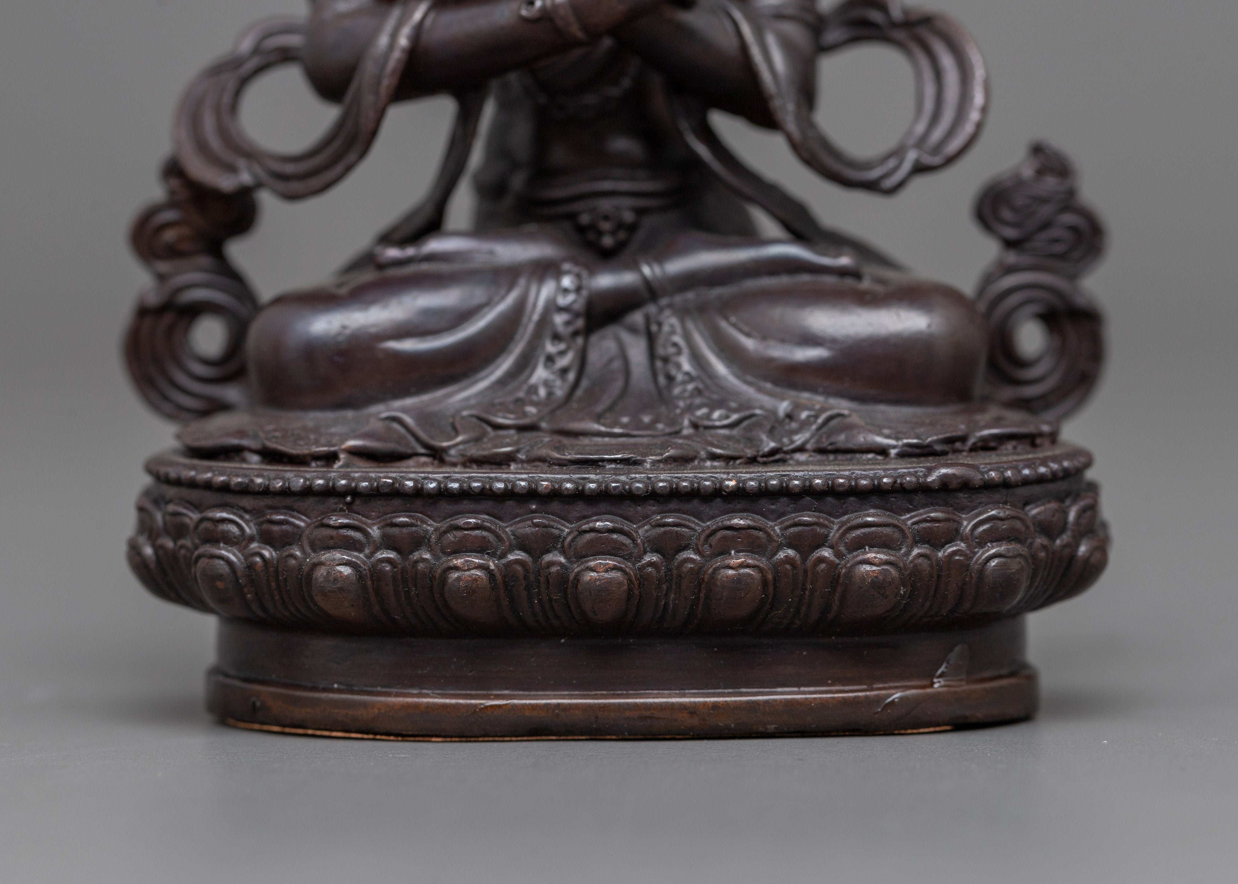 Miniature Amitayus Statue | Oxidized Copper Symbol of Longevity
