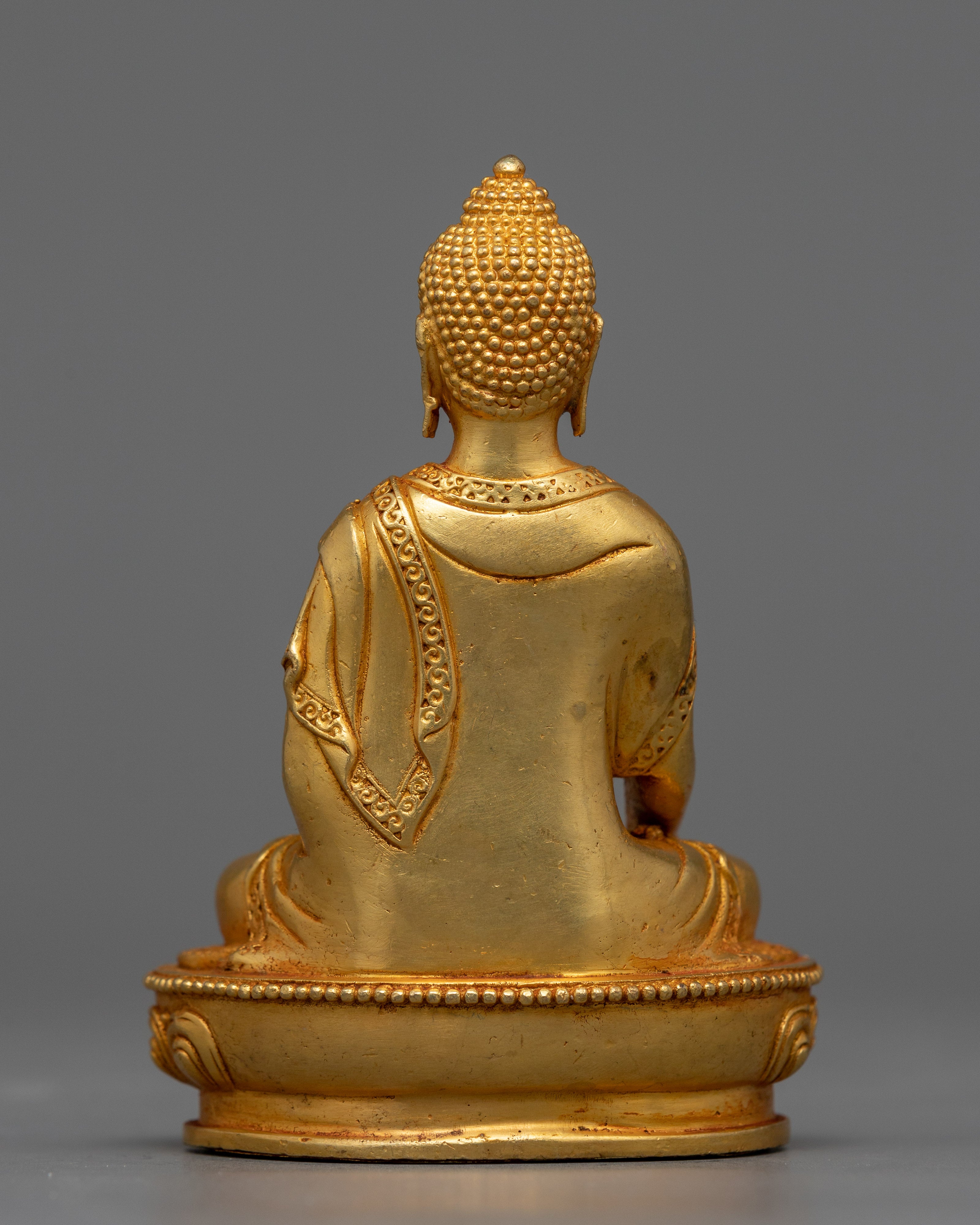 Small Statue of Shakyamuni Buddha | 24K Gold Electroplated Enlightenment