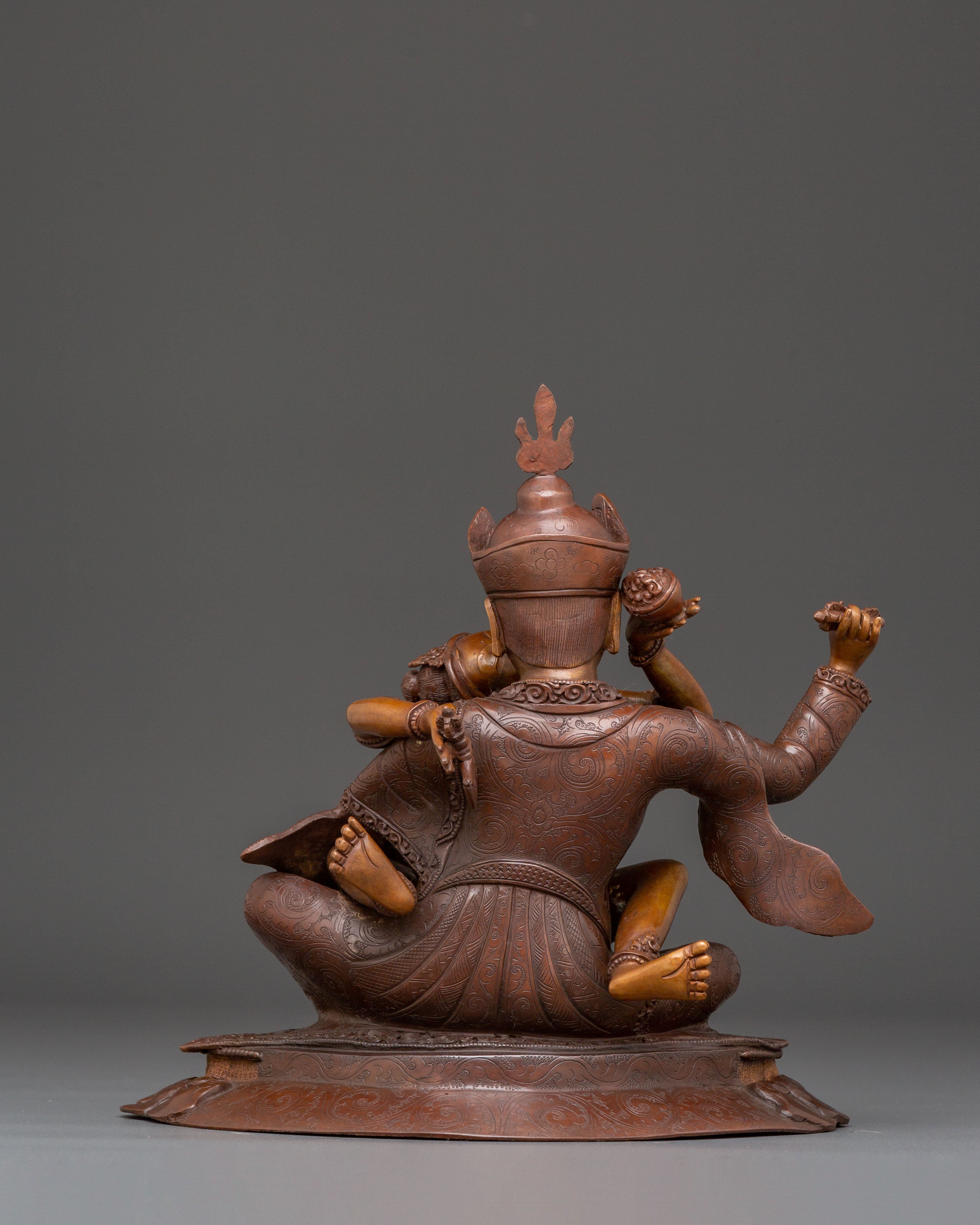 Himalayan Copper Sculpture of Vajra Master Padmasambhava | Lotus-Born Guru