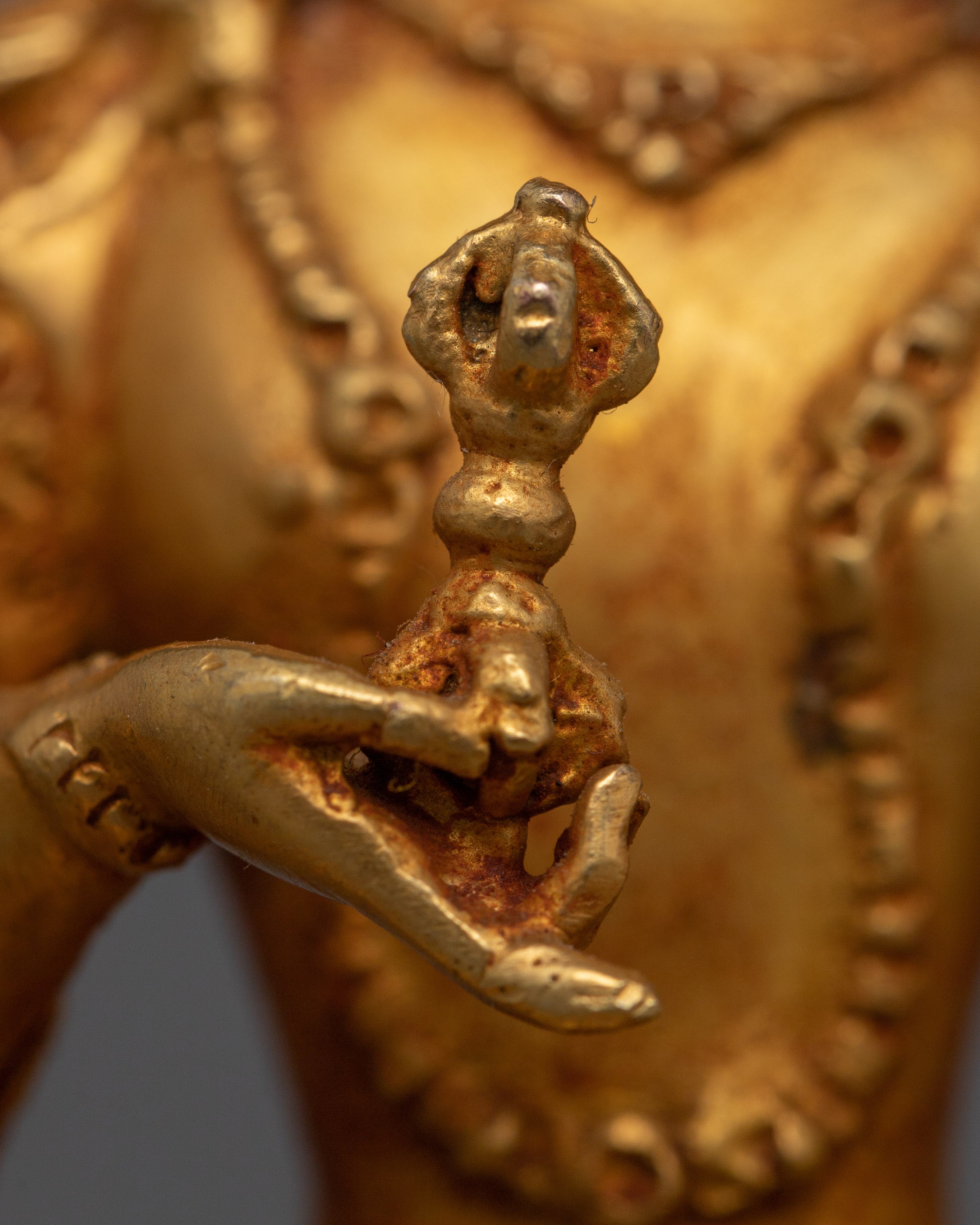 Small Statue of Vajrasattva | 24K Gold Electroplated Symbol of Purification