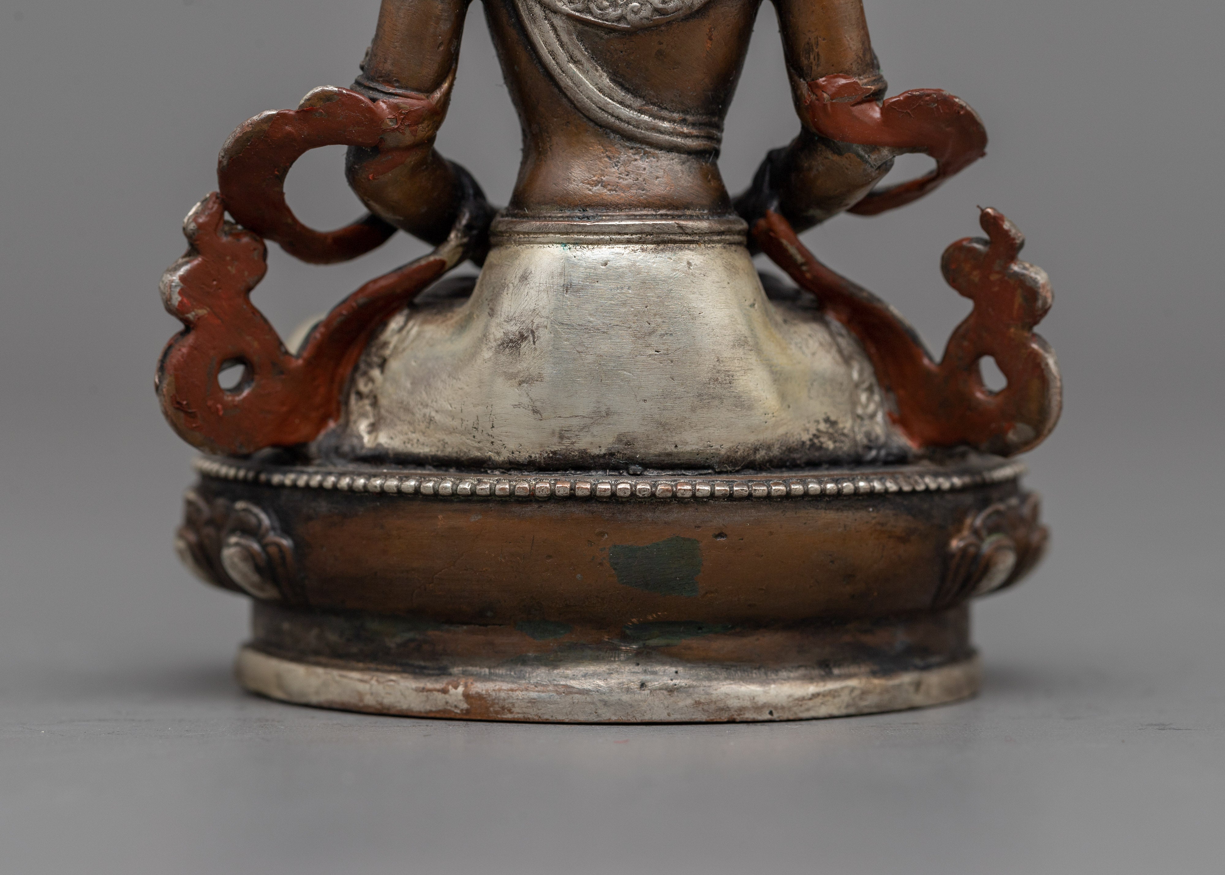 Small Amitayus Statue | Silver-Plated Symbol of Infinite Life