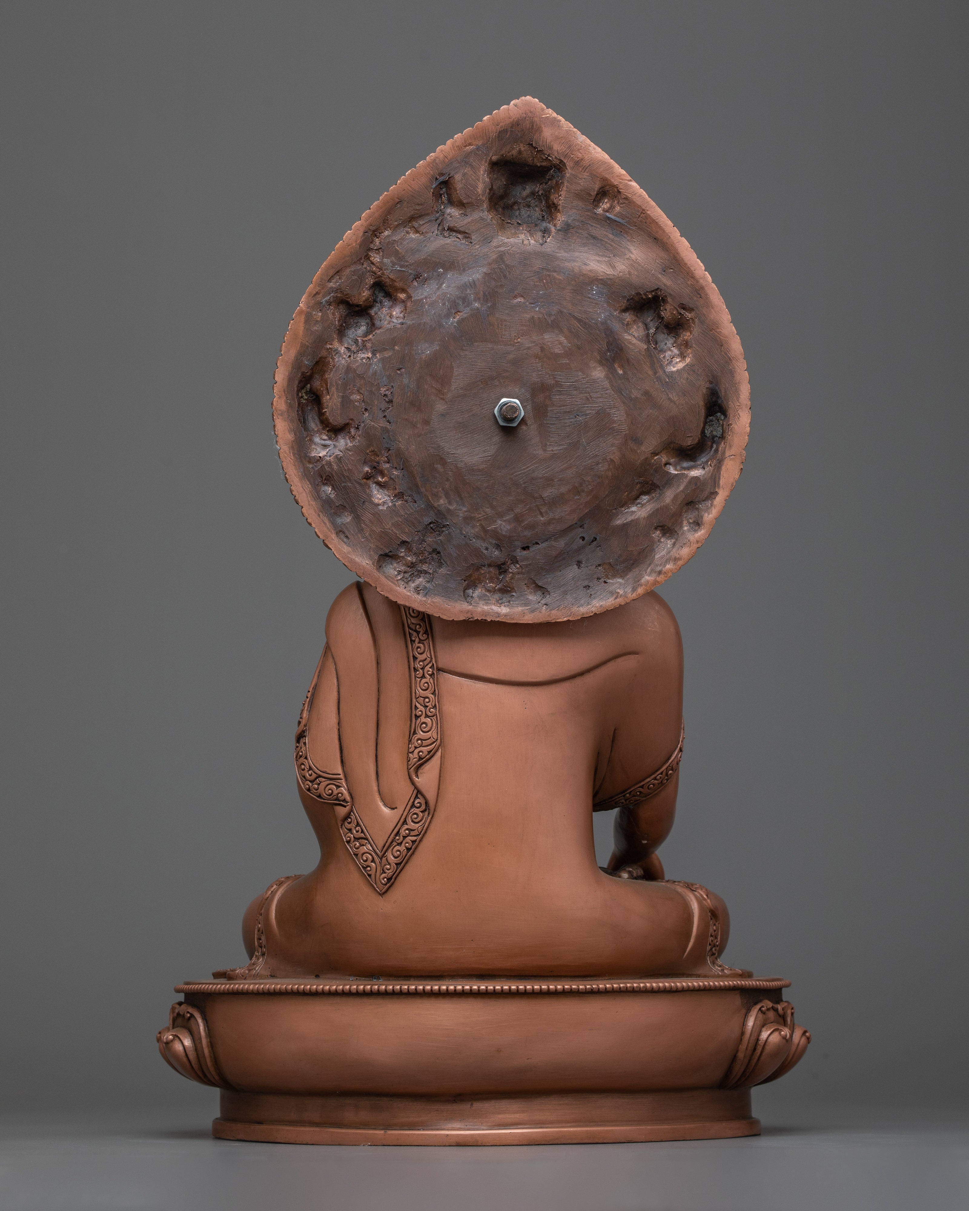 Namo Shakyamuni Buddha Oxidized Statue | Timeless Tranquility in Copper