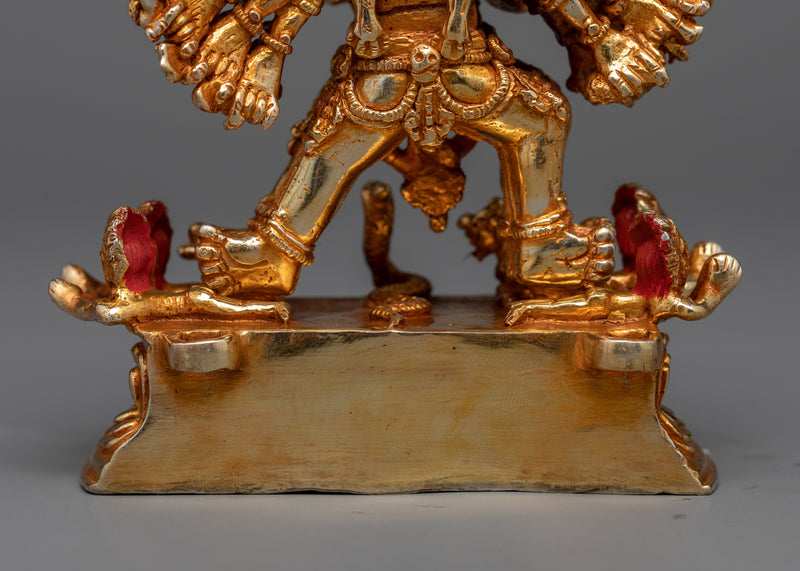 Yamantaka Deity Statue | Conqueror of Death in 24K Gold