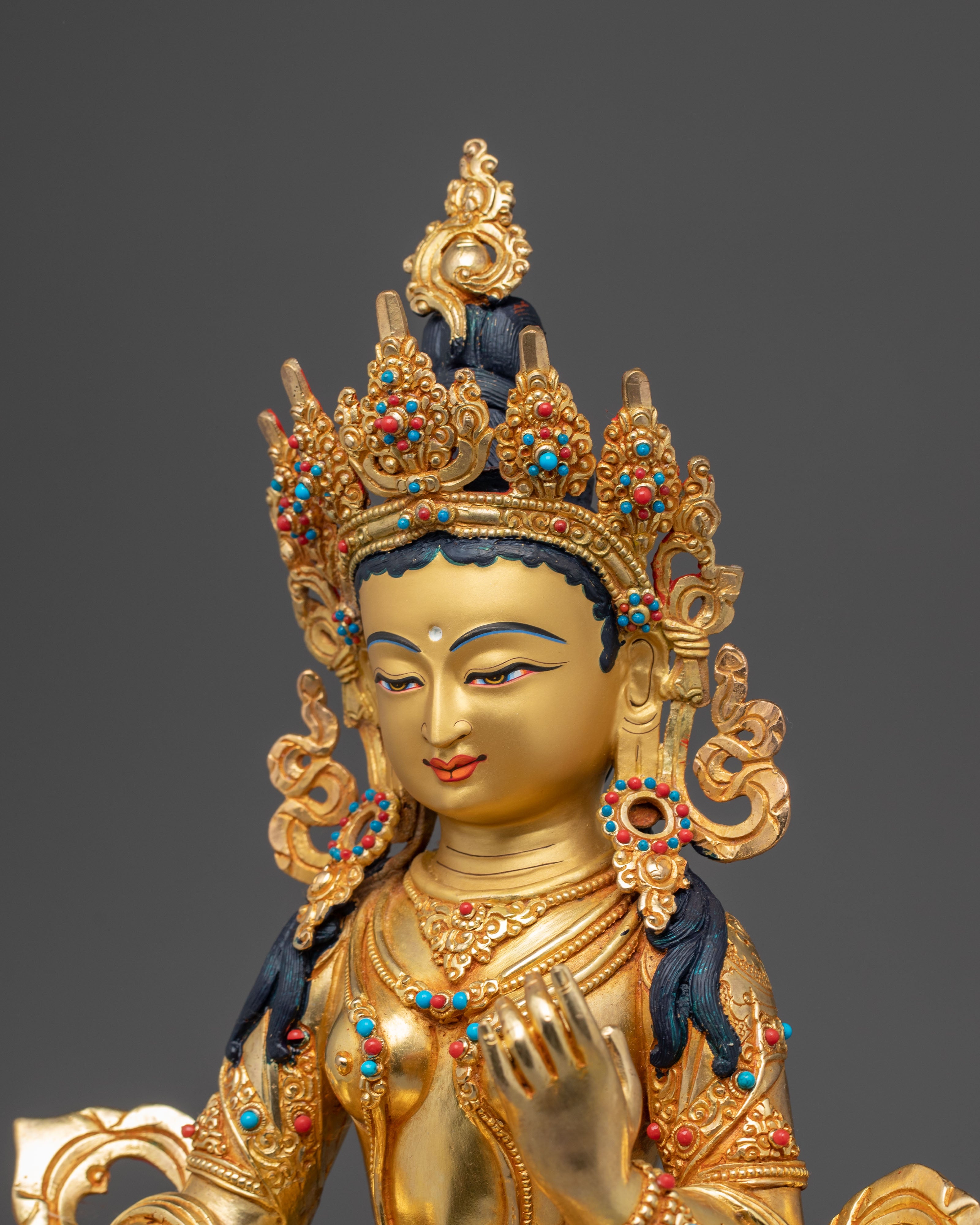 Handmade Saraswati Statue, Goddess of Wisdom | Nepali Handcrafted Icon