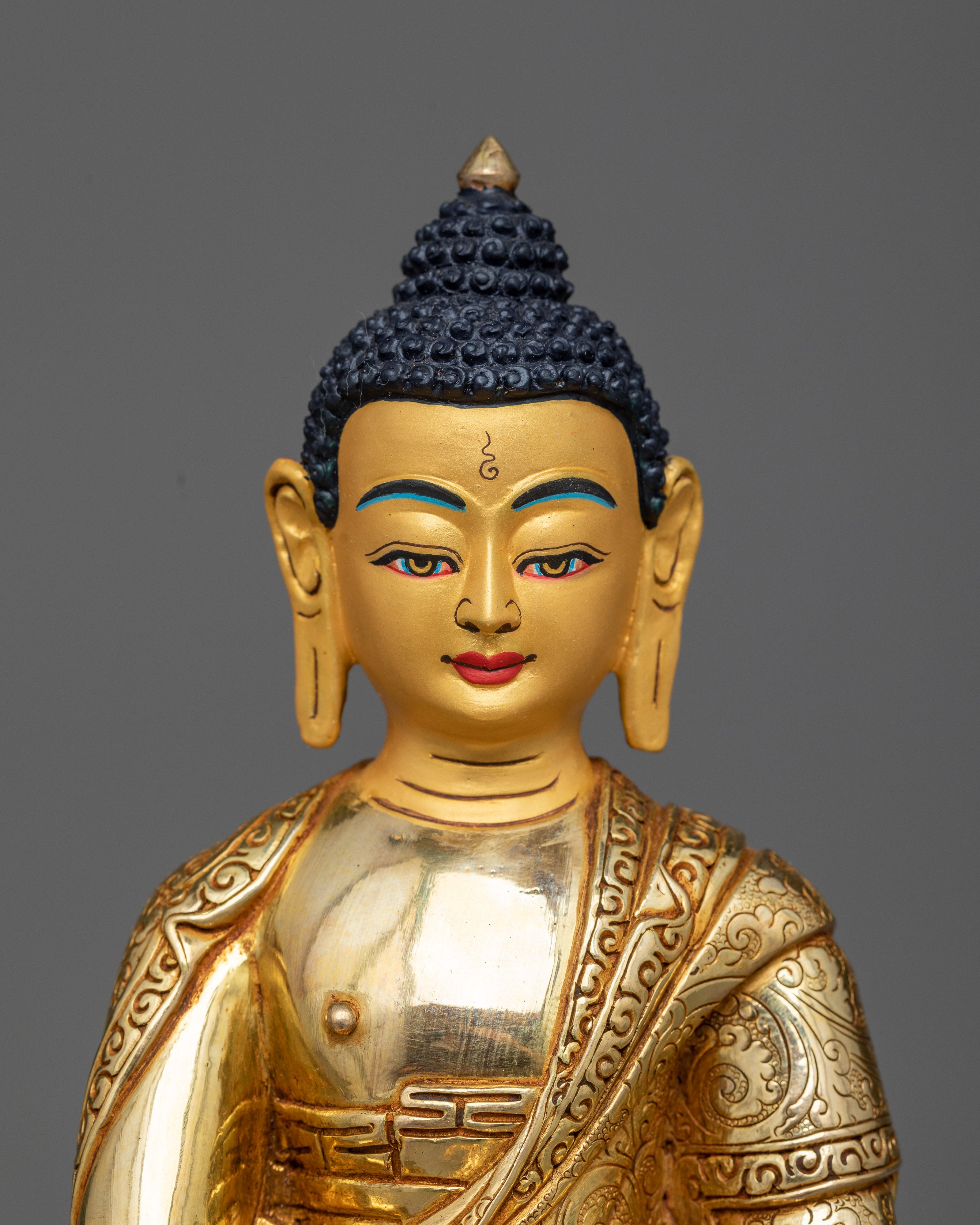 shakyamuni-buddha doing touching earth mudra